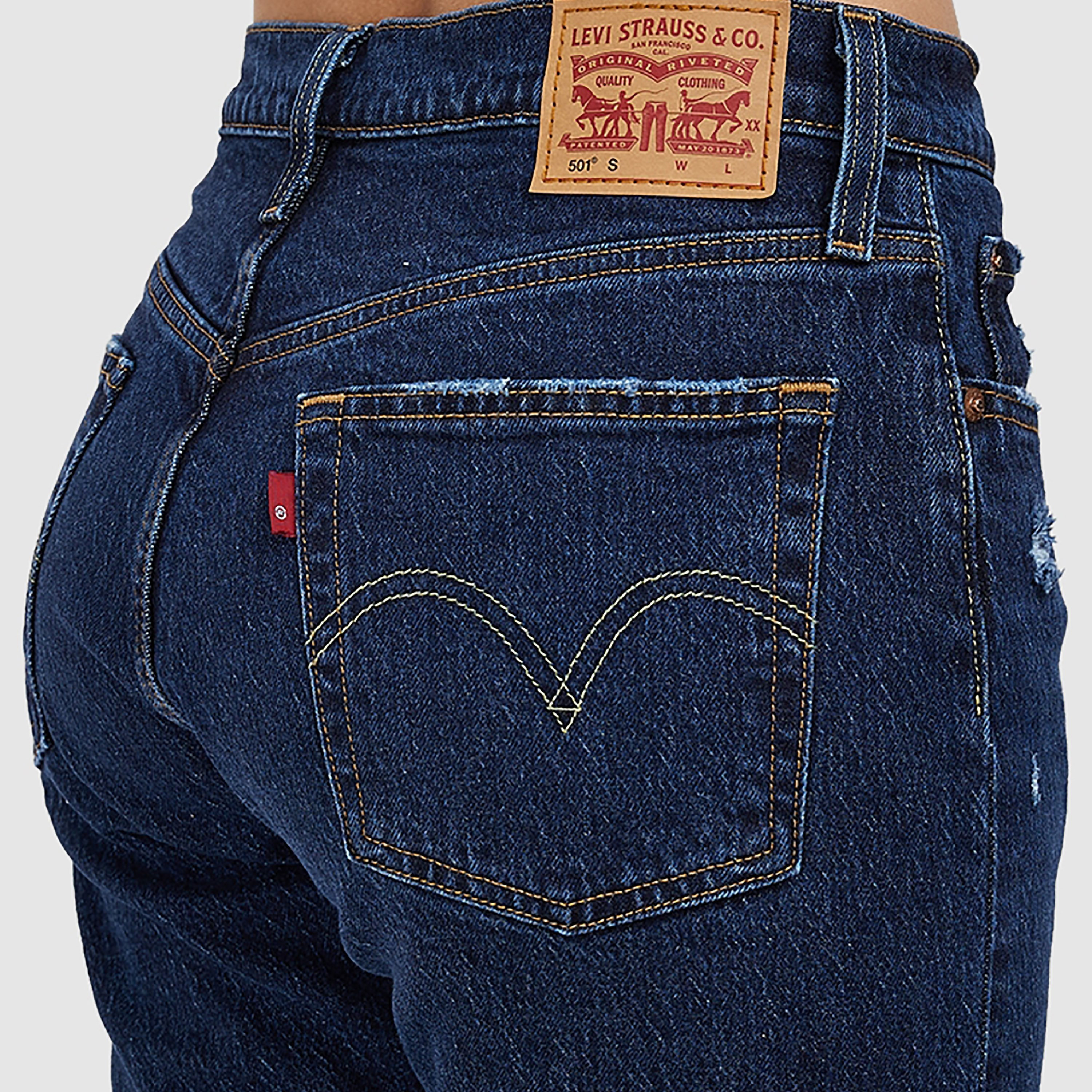 Levi's 501 Skinny Fit Blue 5-Pocket Women's Jeans Inseam 28-women-clothing-bottoms-jeans-image-3