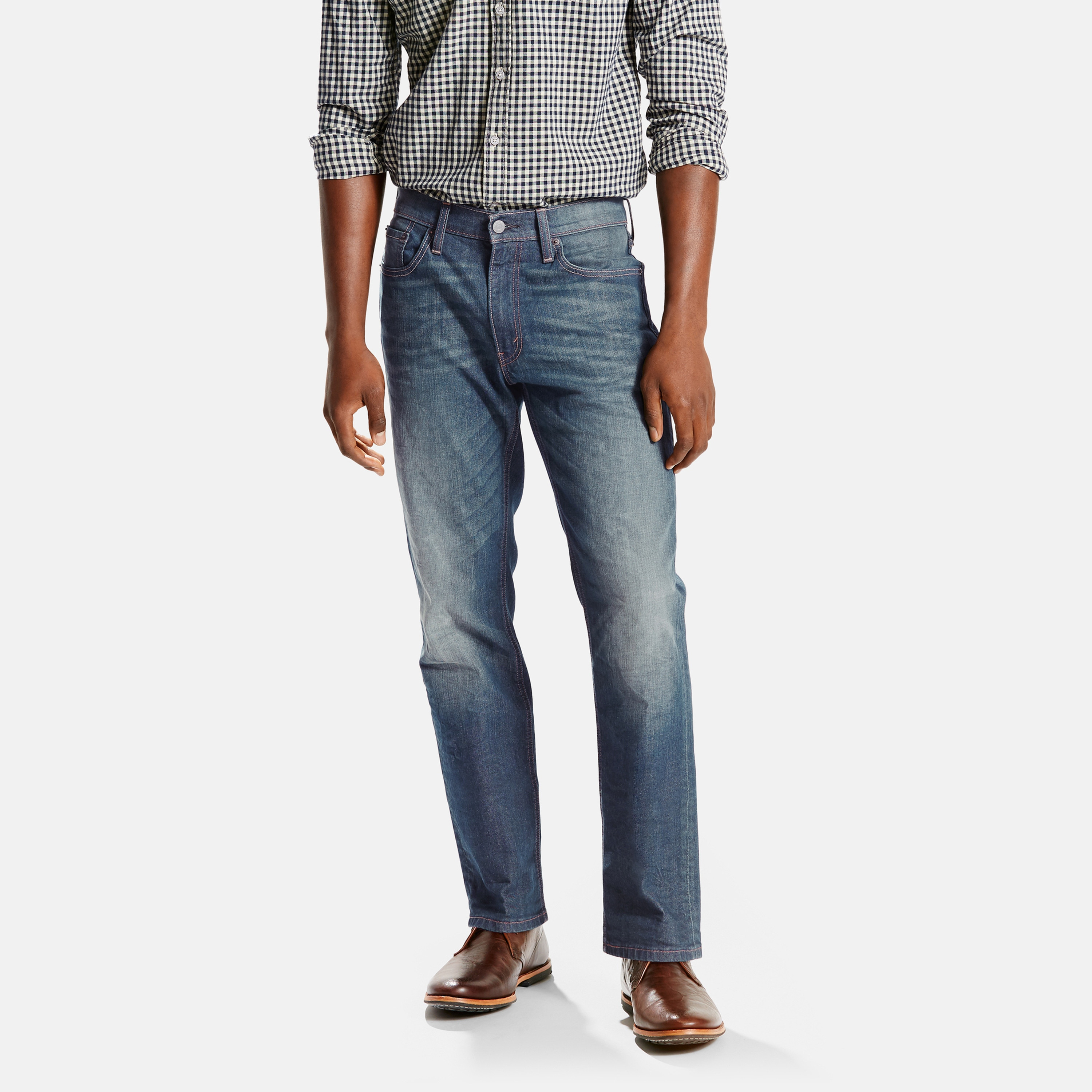 Levi's 502 Taper Fit Dark Indigo 5 Pockets Men's Jeans-men-clothing-bottoms-jeans-image-1