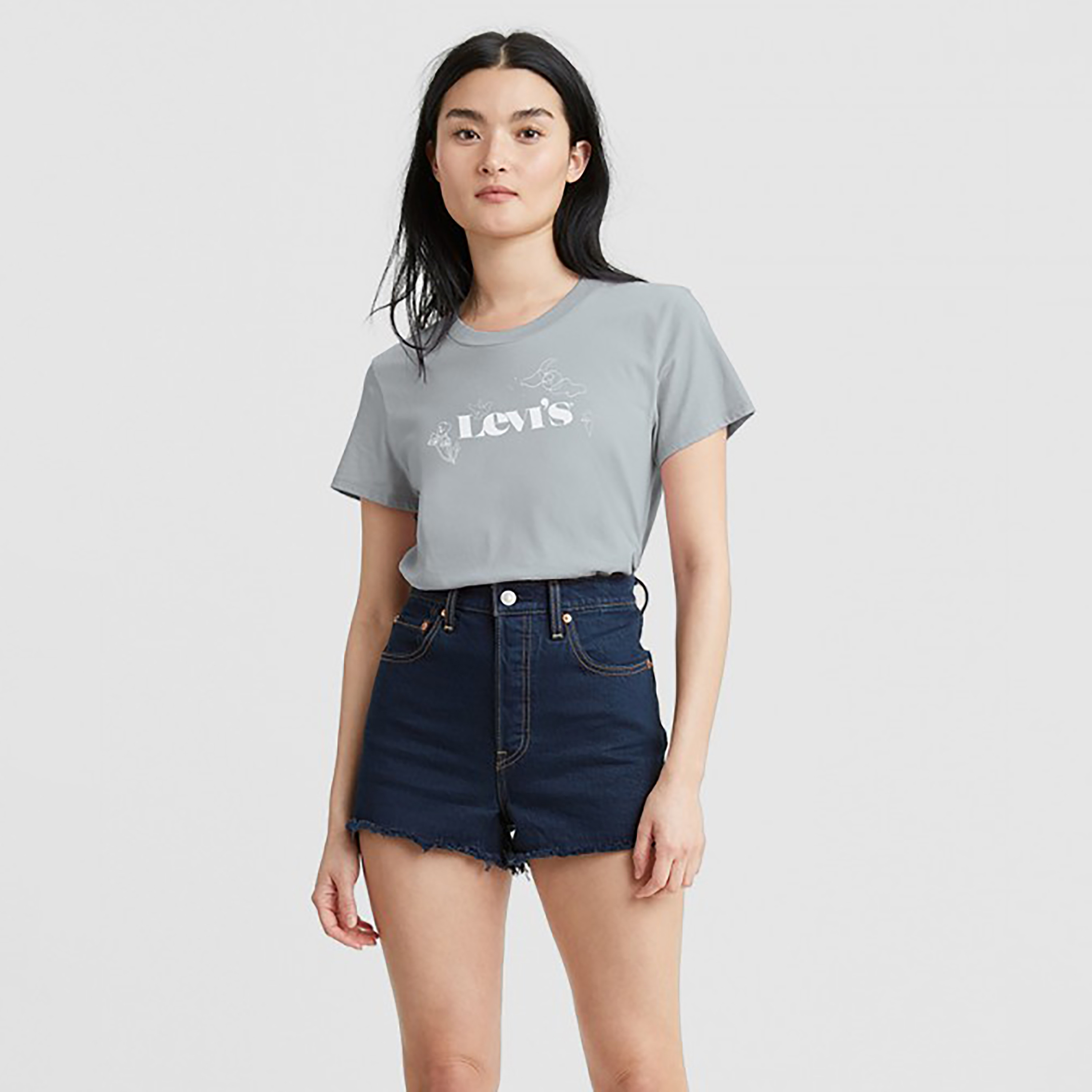 Levi's Logo Crew Neck Short Sleeves T-Shirt-women-clothing-tshirts-image-1