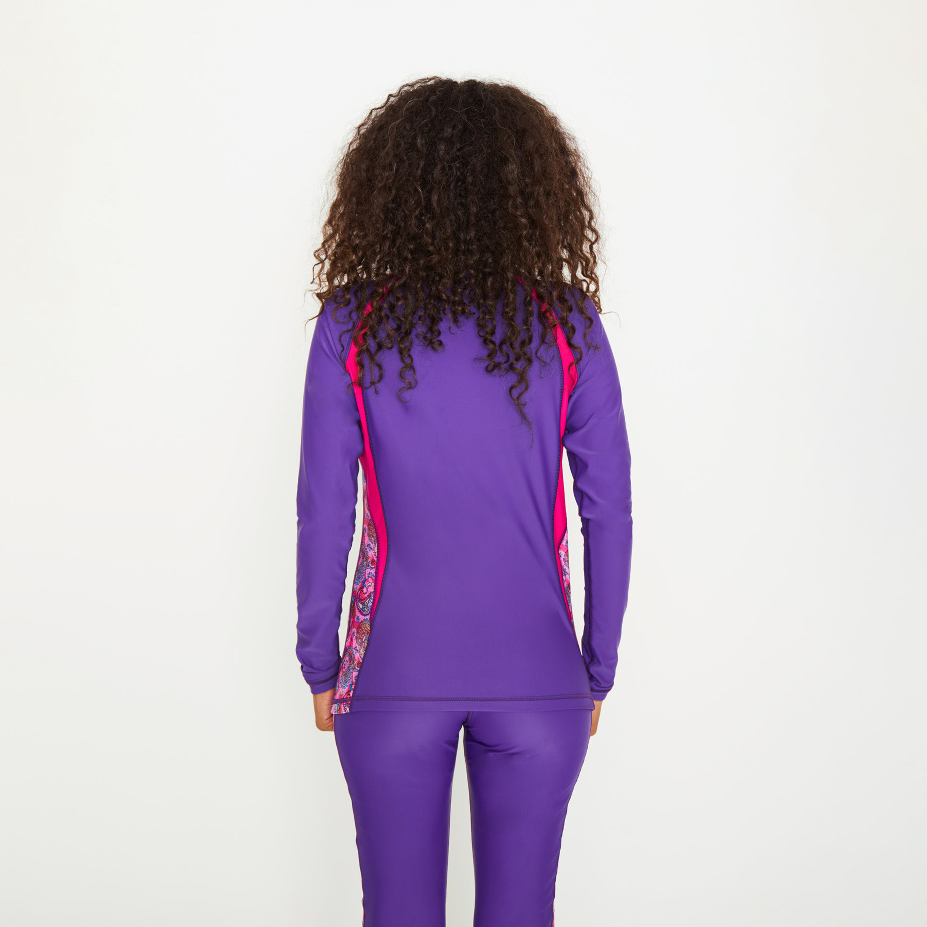 Coega Women's Rashguard Long Sleeve with Diagonal Mauve Paisley-women-clothing-swimandbeach-swimsuits-image-2