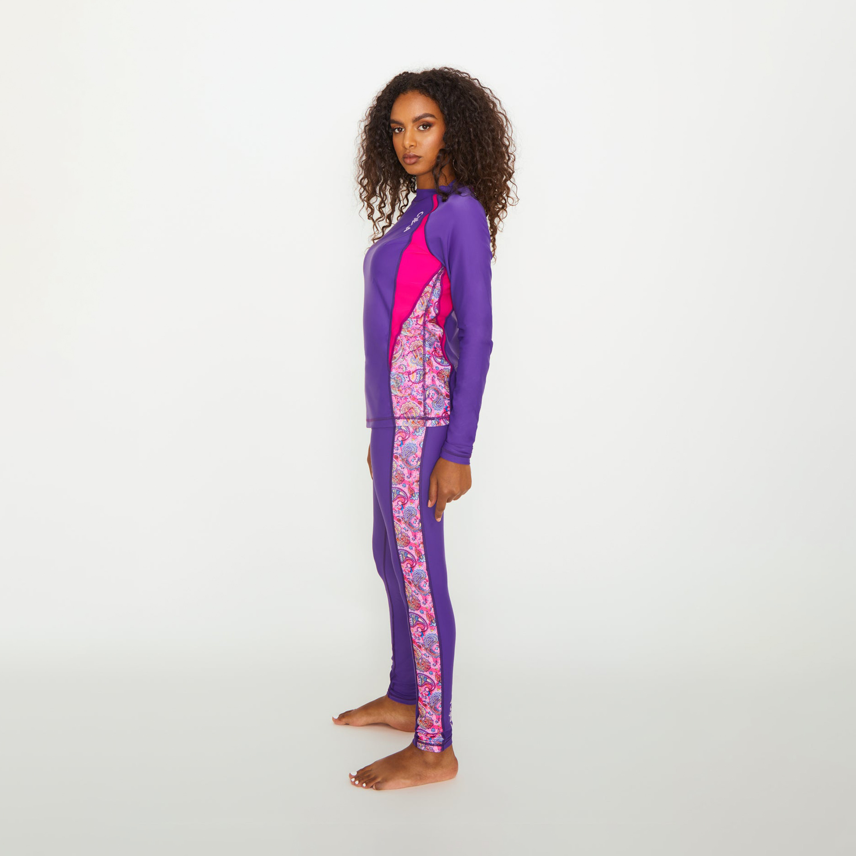 Coega Women's Rashguard Long Sleeve with Diagonal Mauve Paisley-women-clothing-swimandbeach-swimsuits-image-3