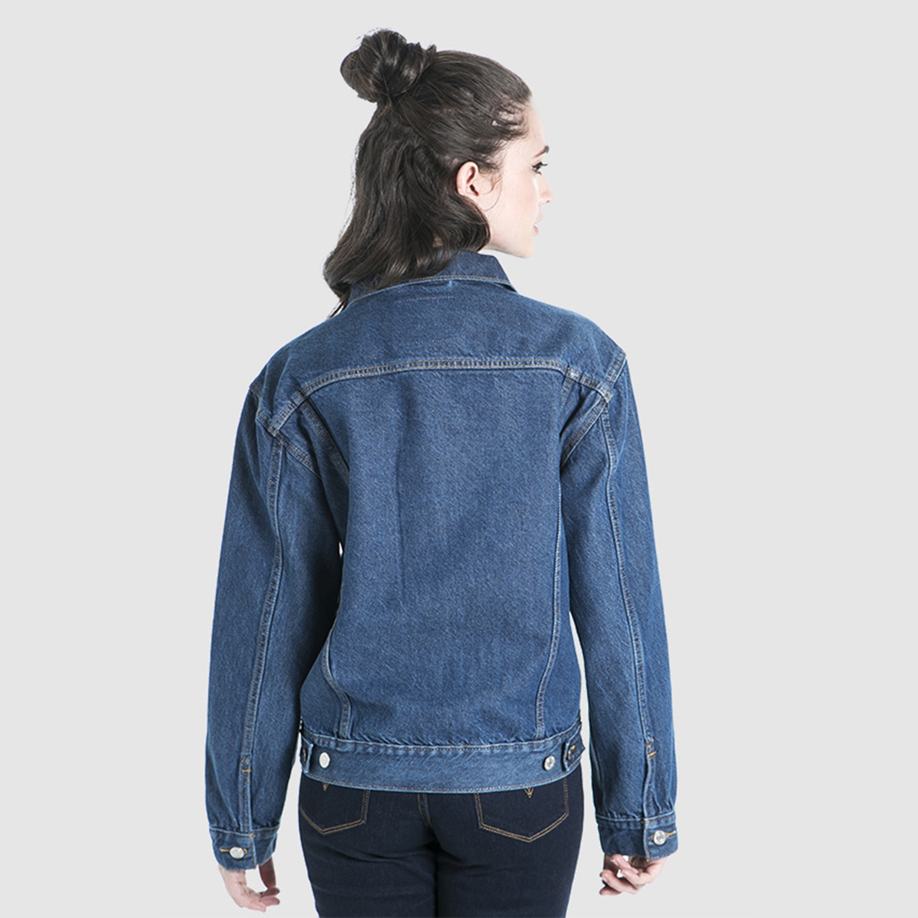 Levi's Plain Collared Long Sleeves Women's Trucker Jacket-women-winterwear-coatsandjackets-jackets-image-3