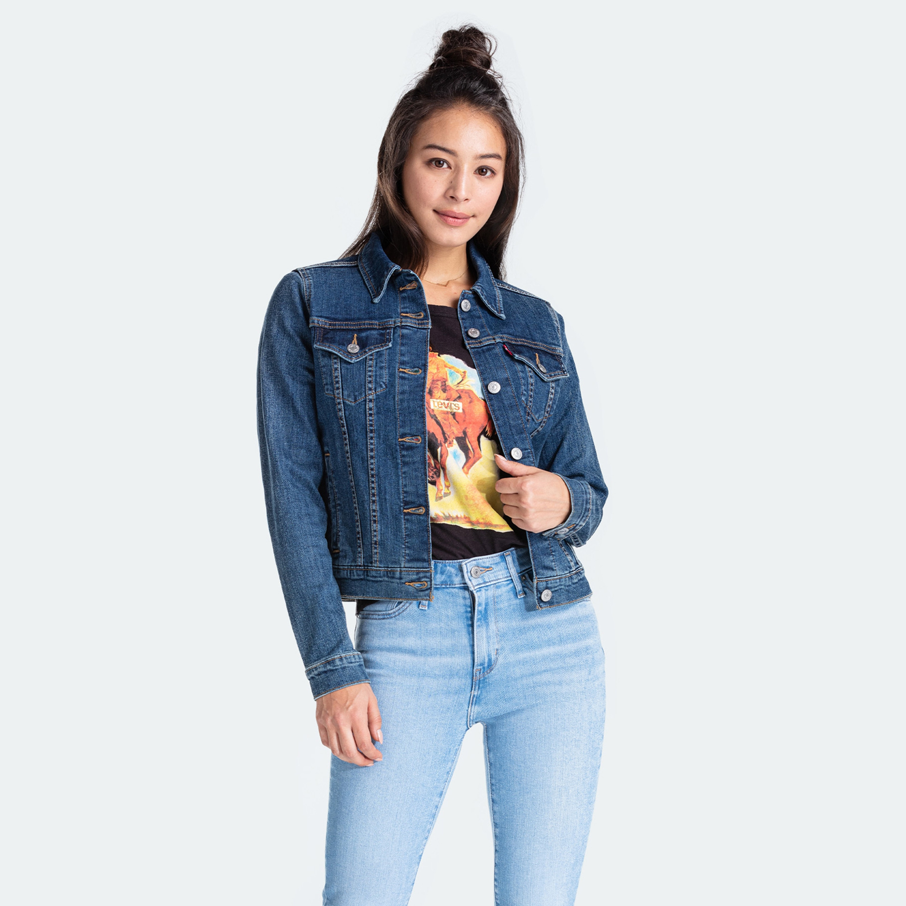 جاكيت تراكر سادة اوريجينال من ليفايس-women-winterwear-coatsandjackets-jackets-image-1