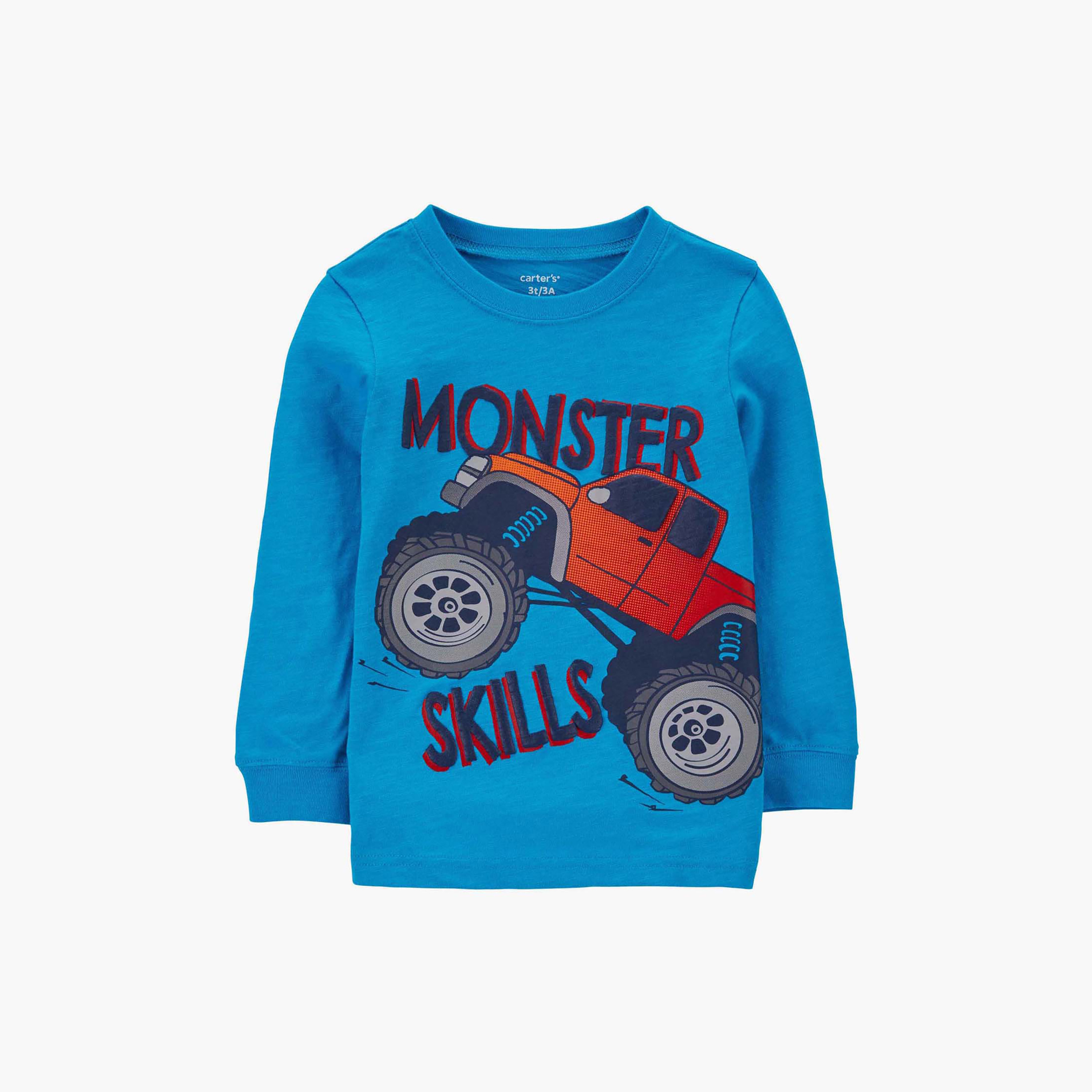 تيشيرت بياقة ضيقة وأكمام طويلة وطبعات من كارترز-boys-clothing-winterwear-sweatshirts-image-1