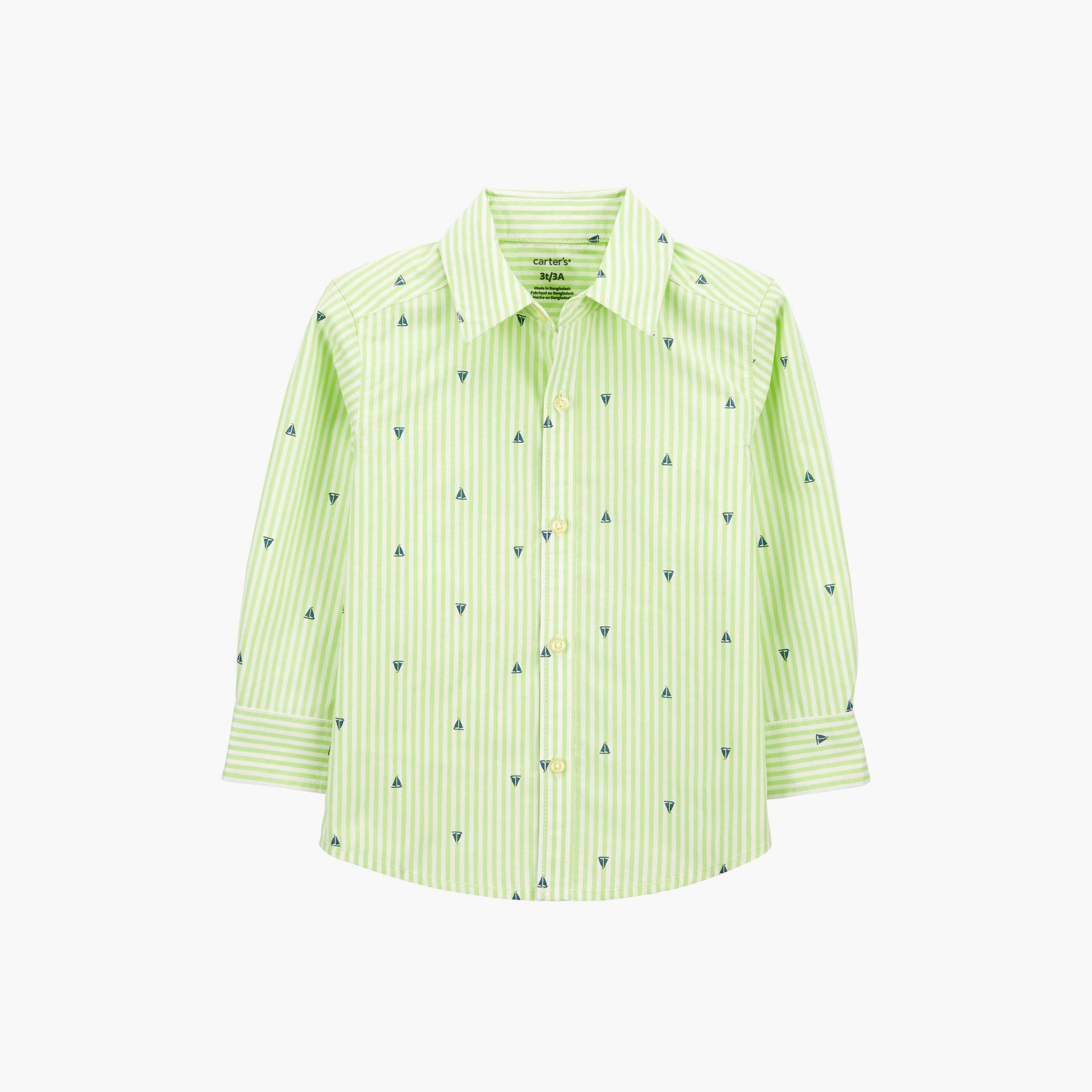 قميص بأكمام طويلة وبأزرار للأسفل مركب شراعي من كارترز-boys-clothing-shirts-image-1