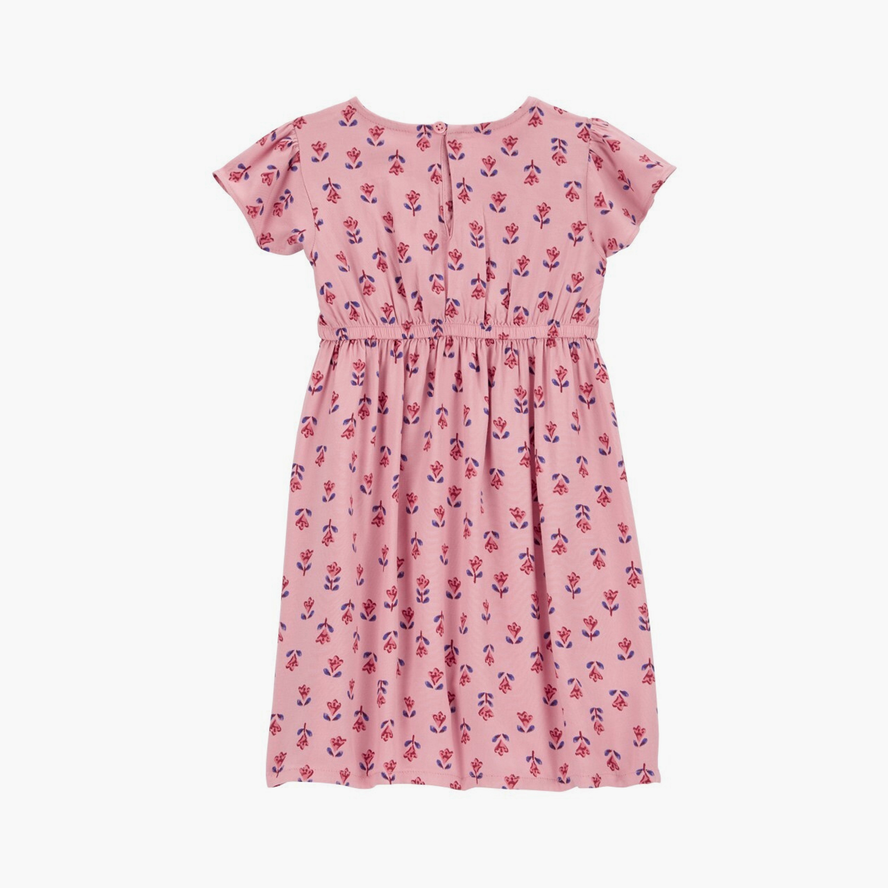Carter's Floral Printed Short Sleeves Dress-girls-clothing-dressesandjumpsuits-image-2