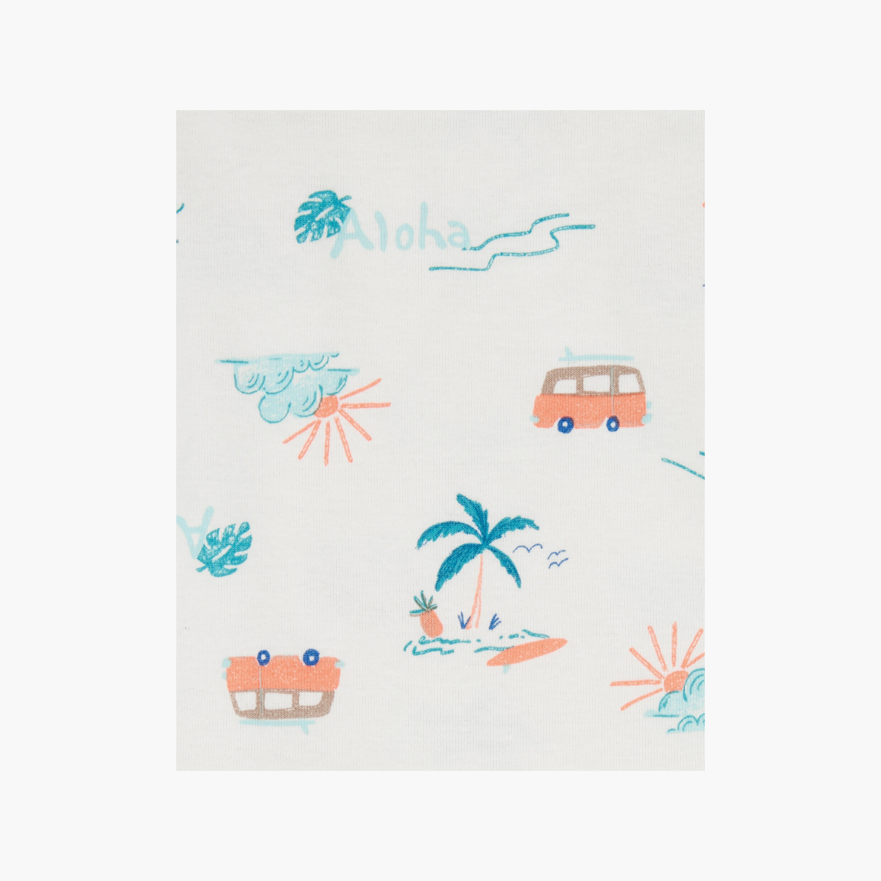 تي شيرت مكون من قطعتين بطبعة شجرة بارم بأكمام قصيرة مع شورت مكون من قطعتين من كارترز-boys-clothing-nightwear-image-3