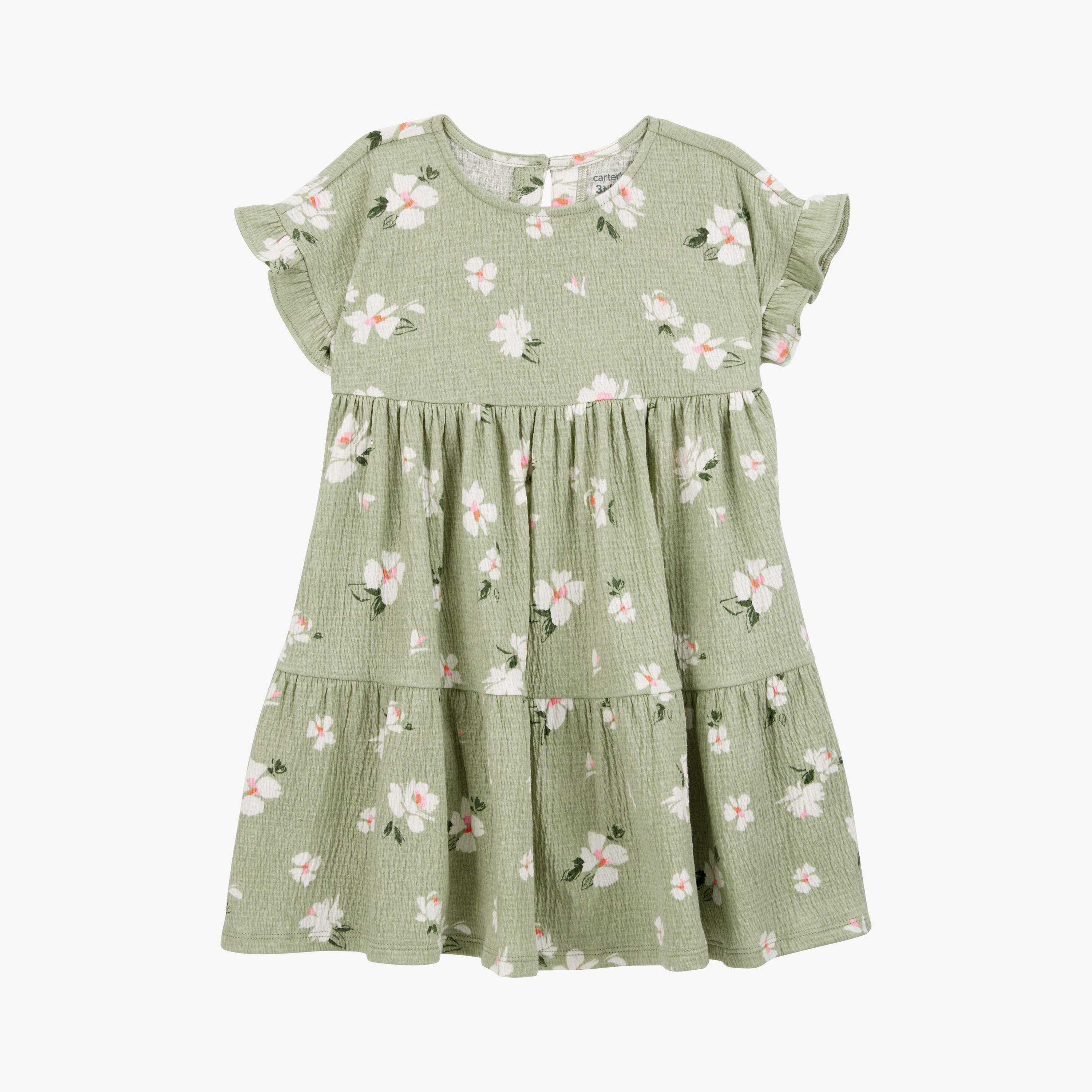 فستان بأكمام قصيرة مطبوع عليه زهور من كارترز-girls-clothing-dressesandjumpsuits-image-1