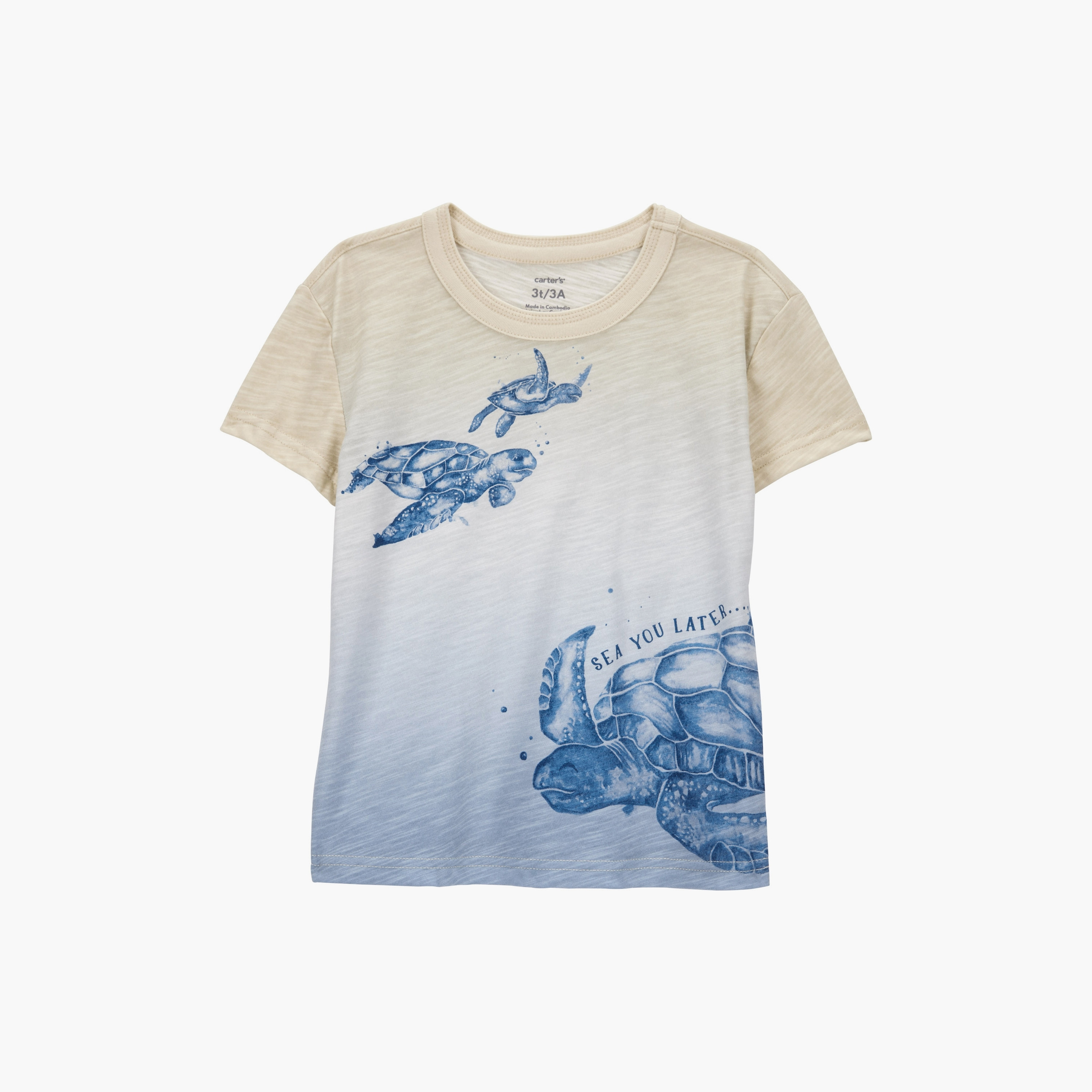 تي شيرت بطبعة سلحفاة بأكمام قصيرة من كارترز-boys-clothing-tshirtsandpolos-image-1