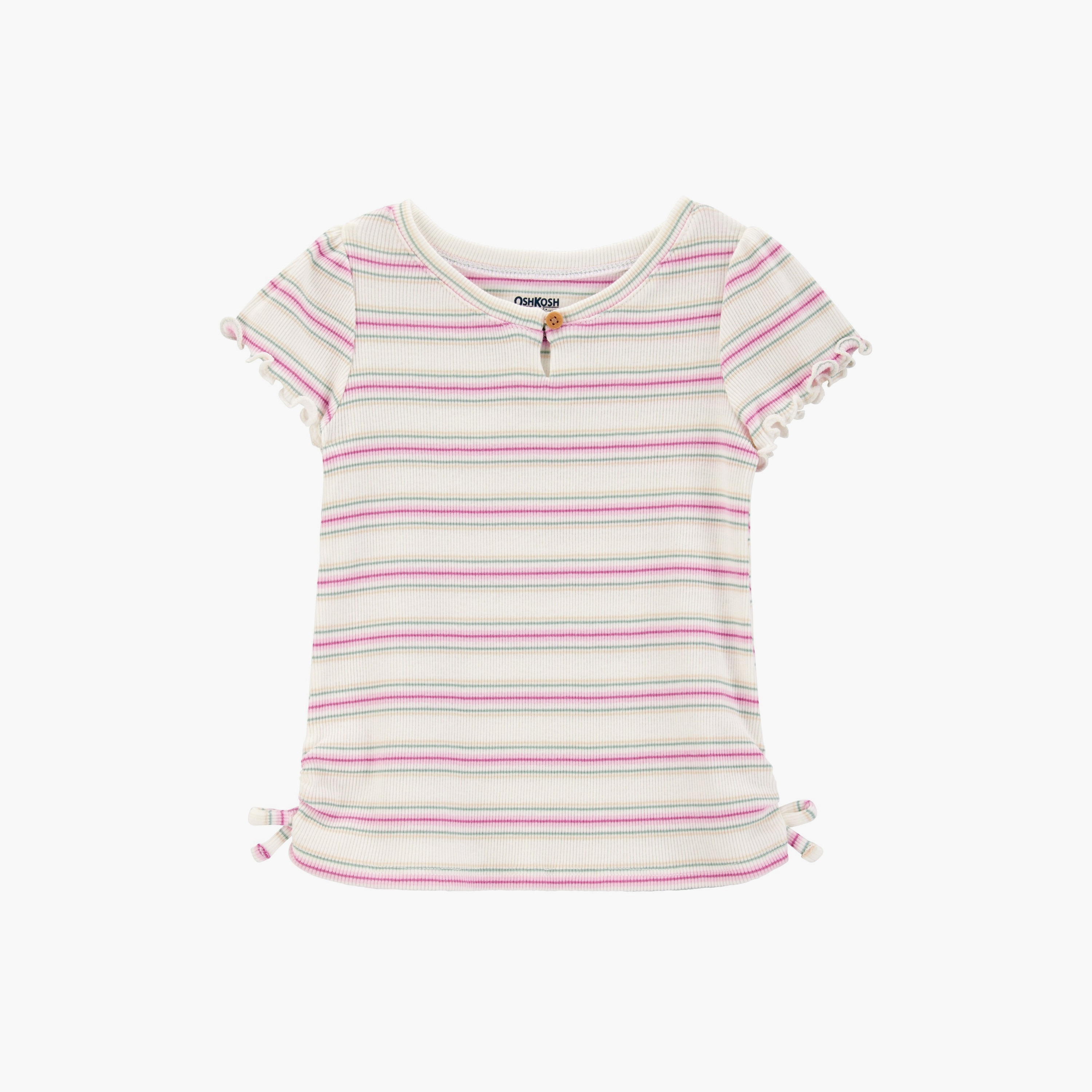 بلوزة مخططة بأكمام قصيرة من كارترز-girls-clothing-blousesandshirts-image-1