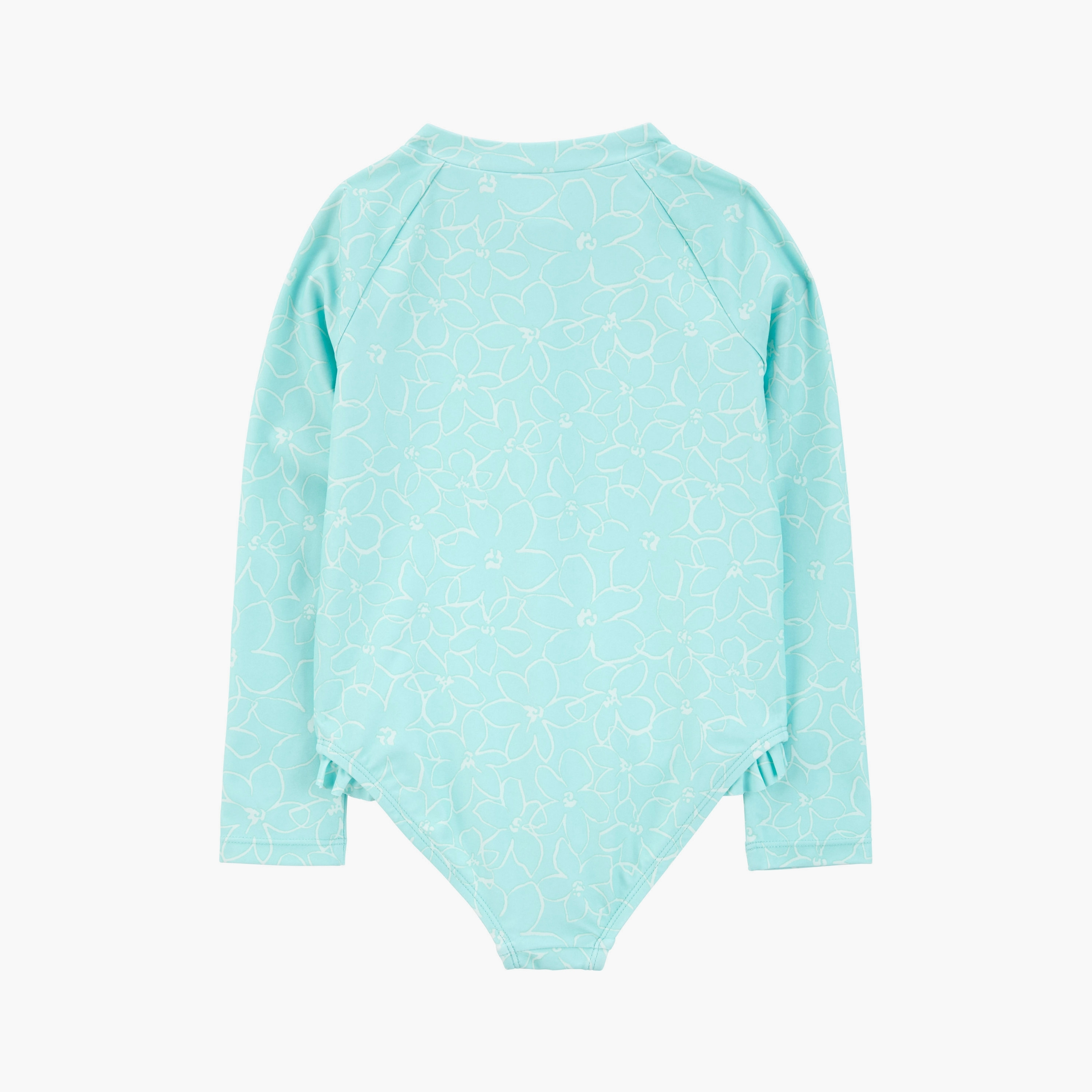 ملابس سباحة بطبعات الأزهار بأكمام طويلة من كارترز-baby-girls-clothing-swimwear-image-2
