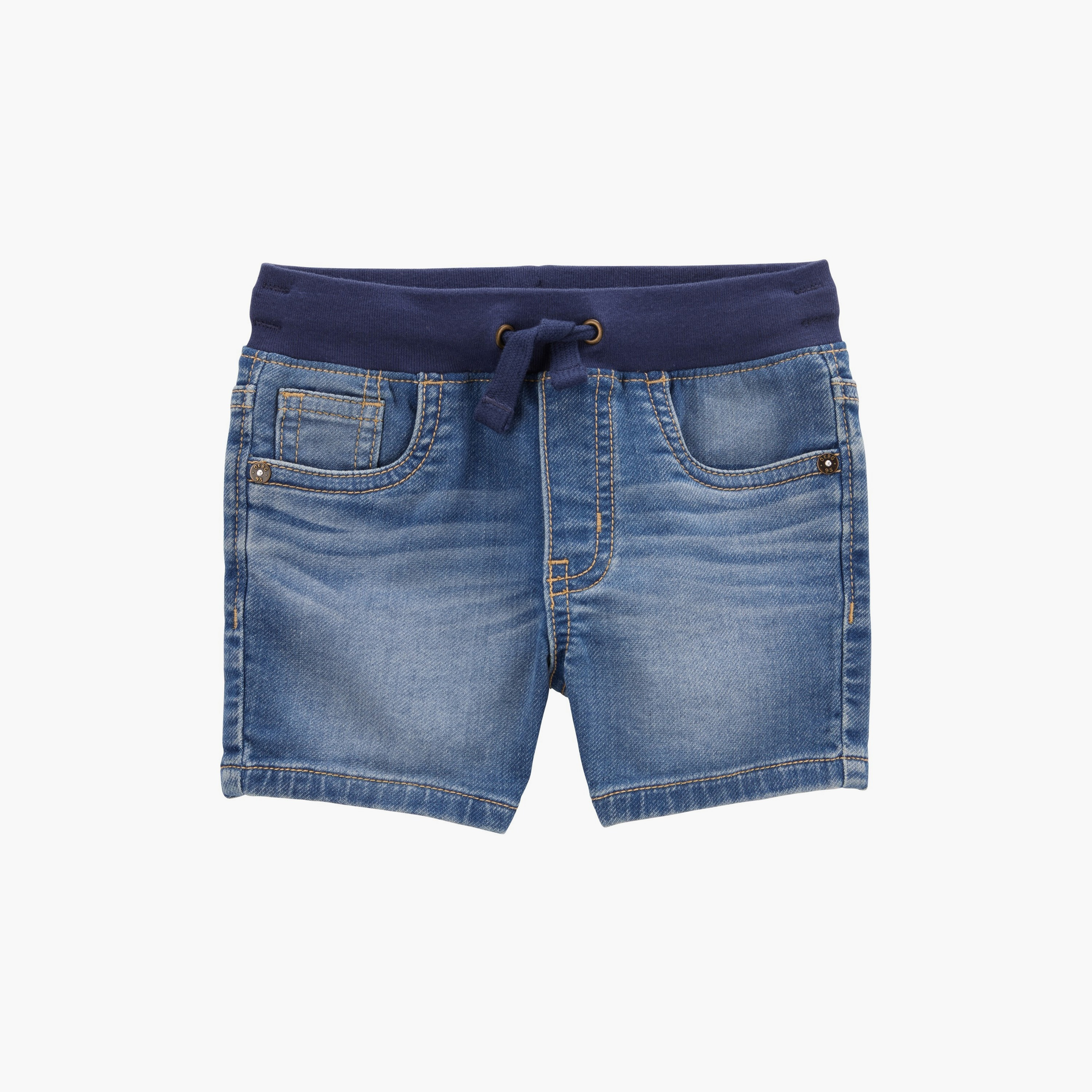 شورت جينز سادة بأربعة جيوب من كارترز-boys-clothing-bottoms-shorts-image-3