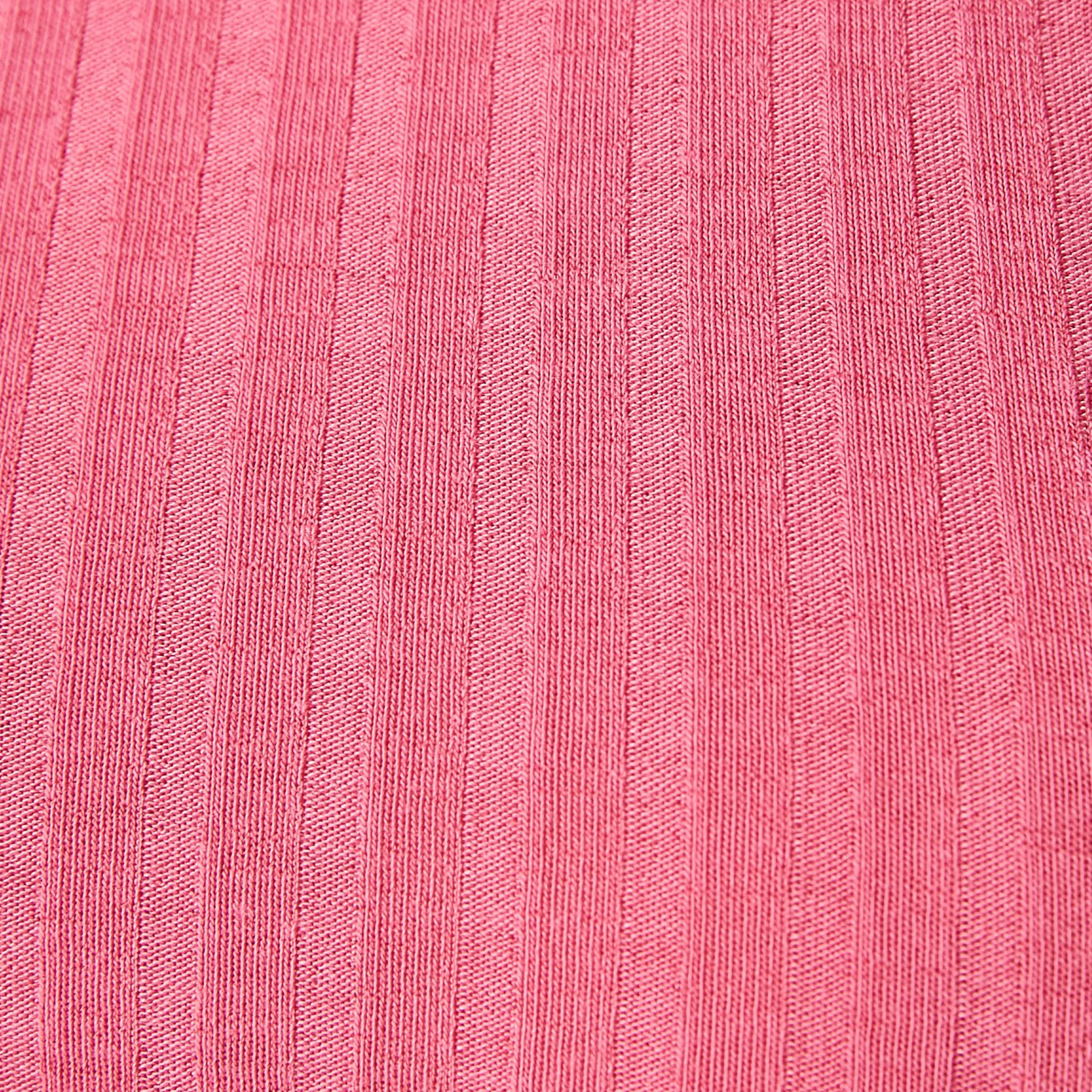تيشرت قصير بدون أكمام (كروب تانك توب) مضلع باللون الوردي للنساء من كوتون-women-clothing-shirtsandblouses-blouses-image-6