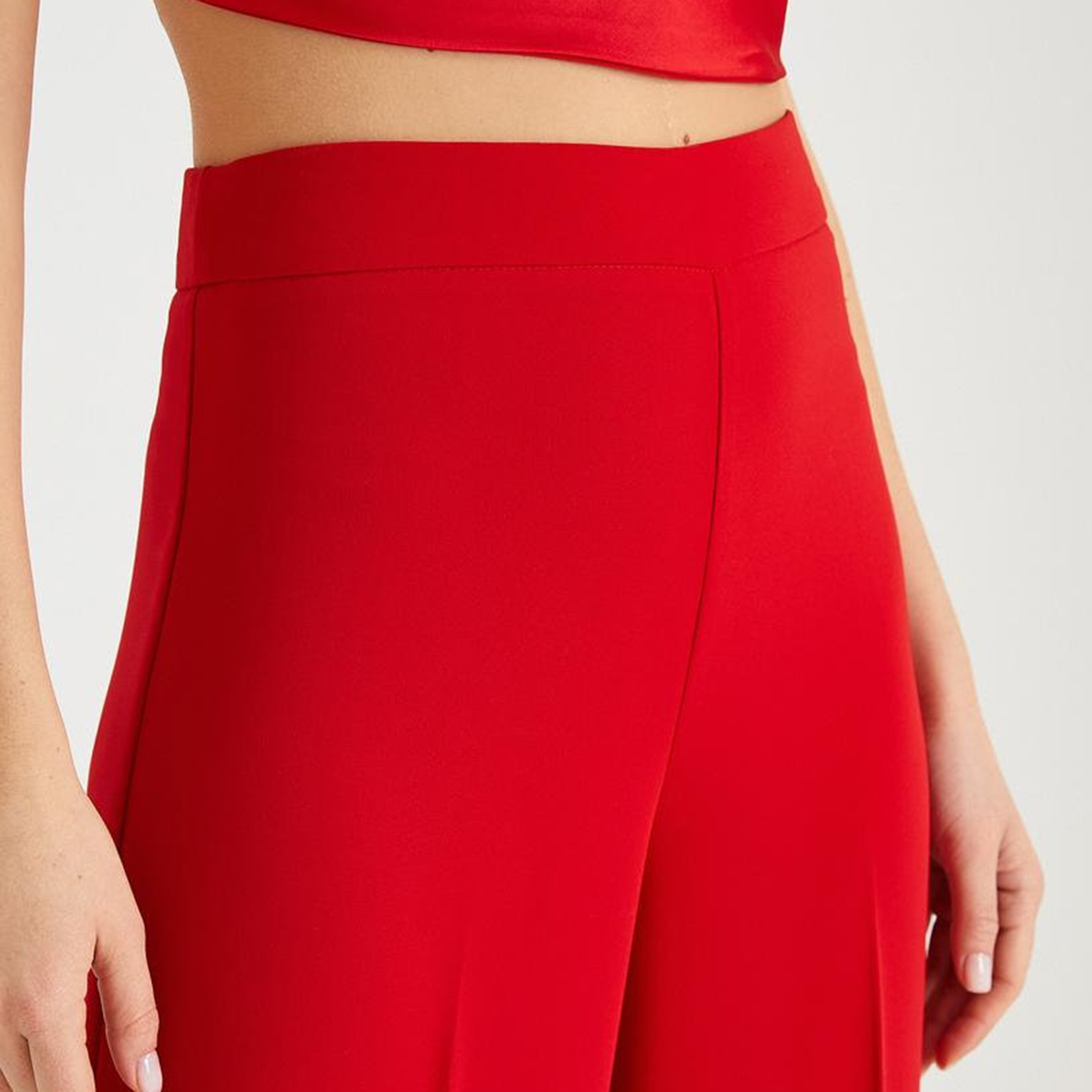 KOTON Regular Fit High-Rise Women's Wide Leg Trousers-women-clothing-trousers-image-5