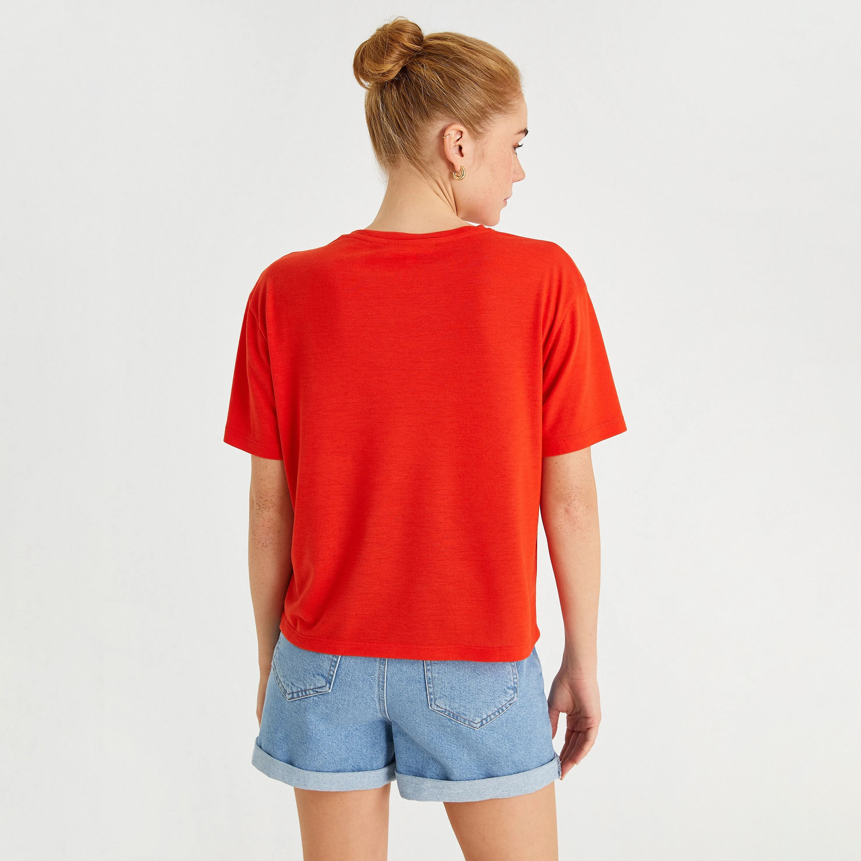 KOTON Red Graphic Print Women's T-Shirt-women-clothing-tshirts-image-3