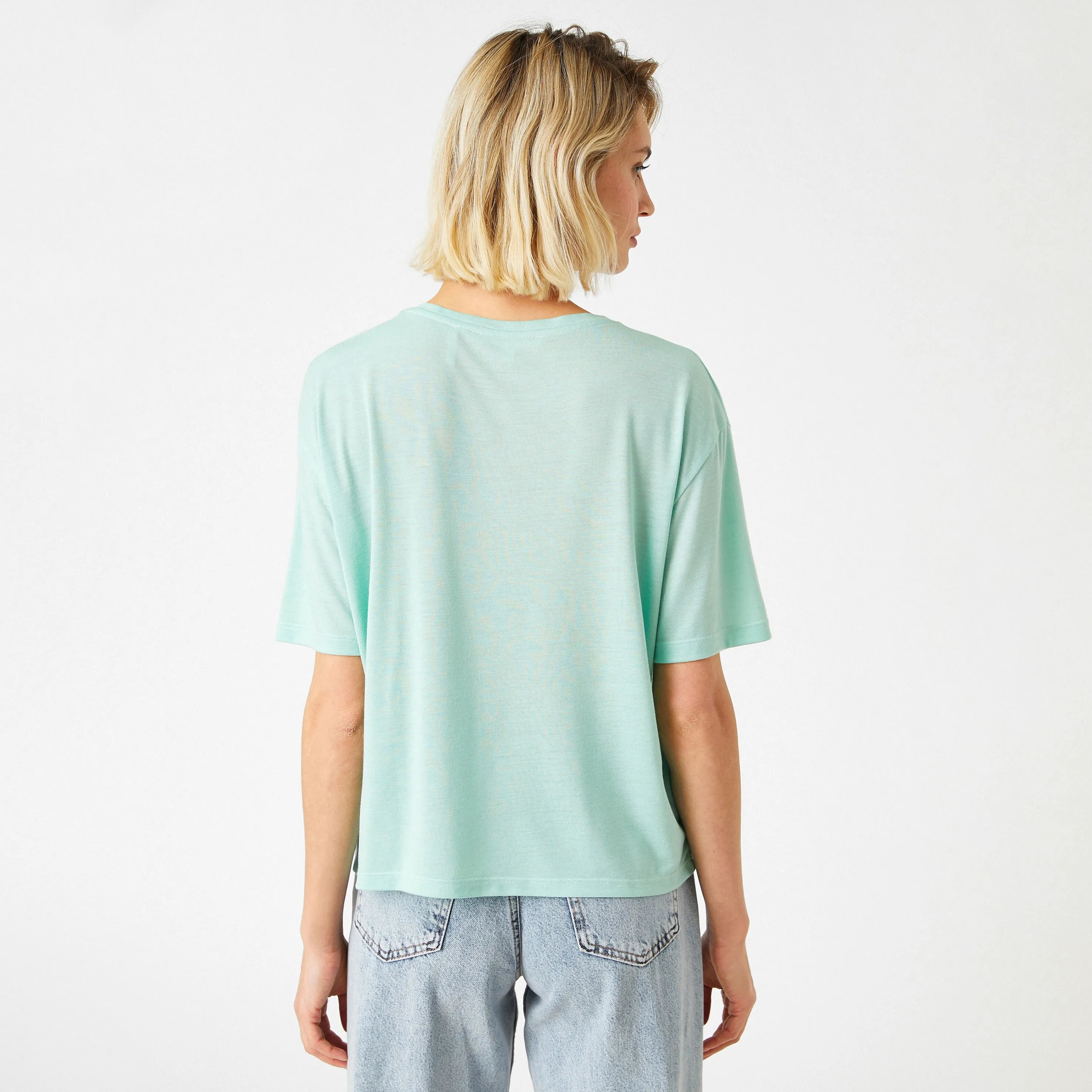 KOTON Green Mandala Print Women's T-Shirt-women-clothing-tshirts-image-3