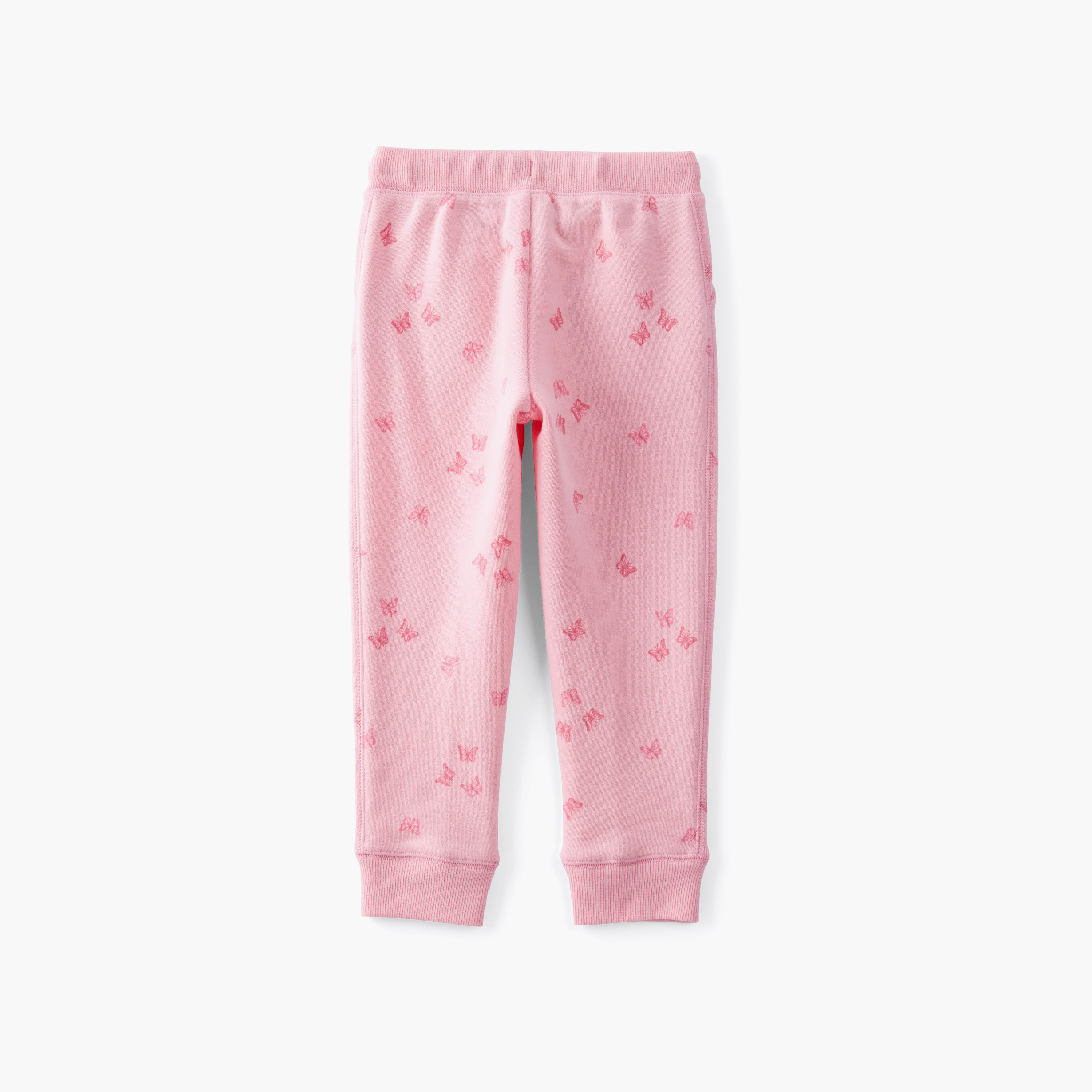 بنطال رياضي (جوغر) مطبوع بخصر مرن وبرباط من أوشكوش-girls-clothing-bottoms-joggersandtrackpants-image-2