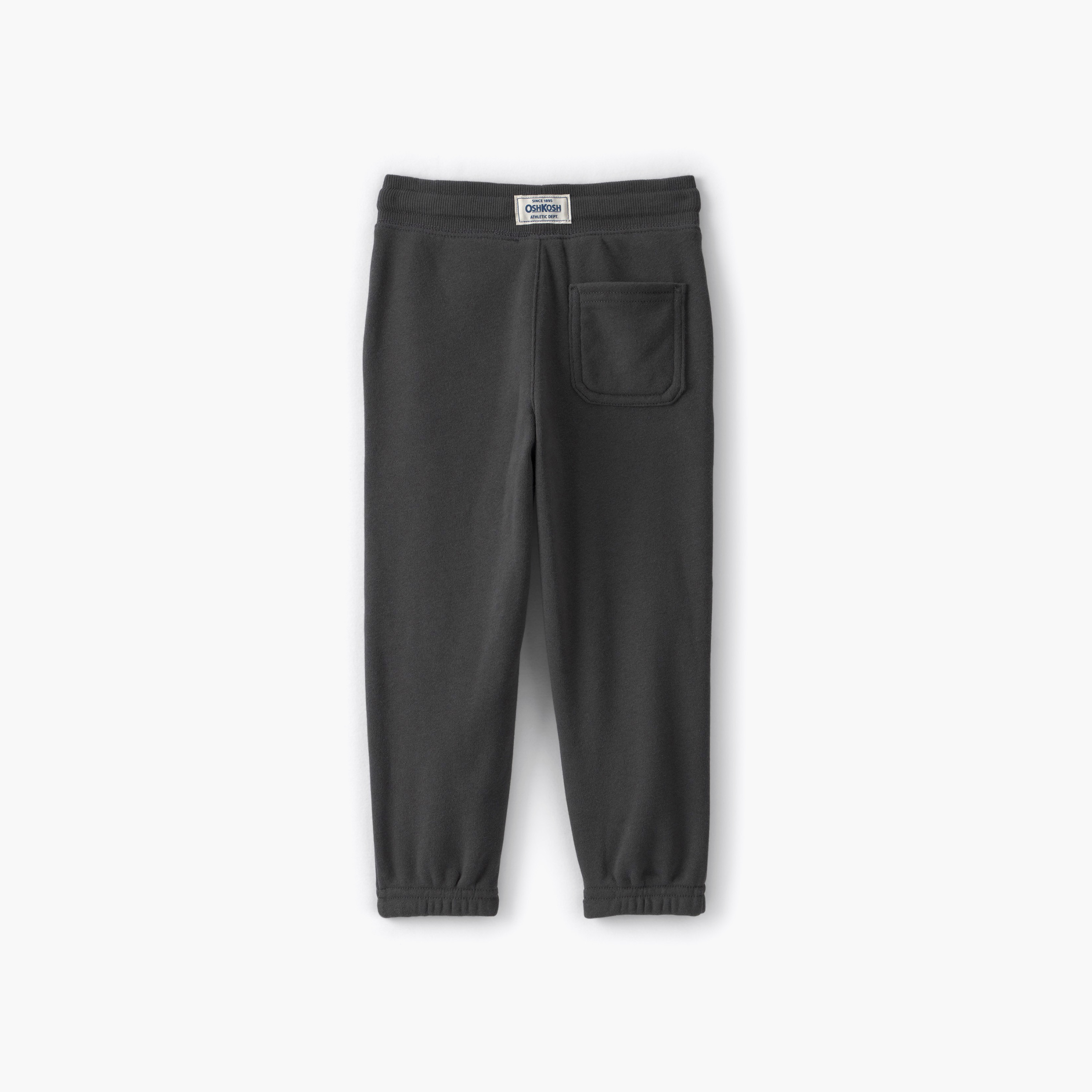 بنطال رياضي (جوغر) سادة بخصر مرن وبرباط من أوشكوش-boys-clothing-bottoms-joggersandtrackpants-image-2