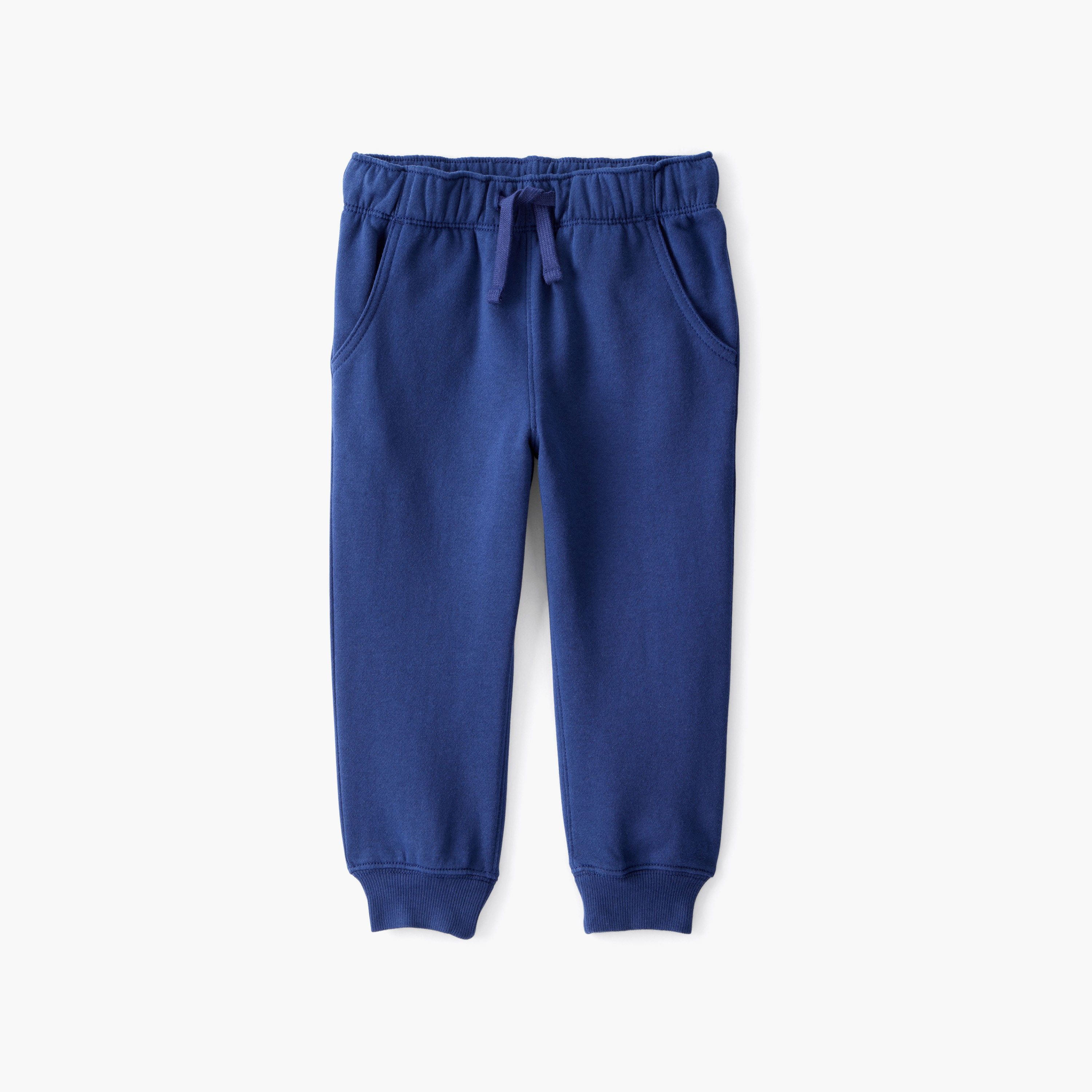 Carter's Solid Elasticated Drawstring Joggers-boys-clothing-bottoms-joggersandtrackpants-image-1