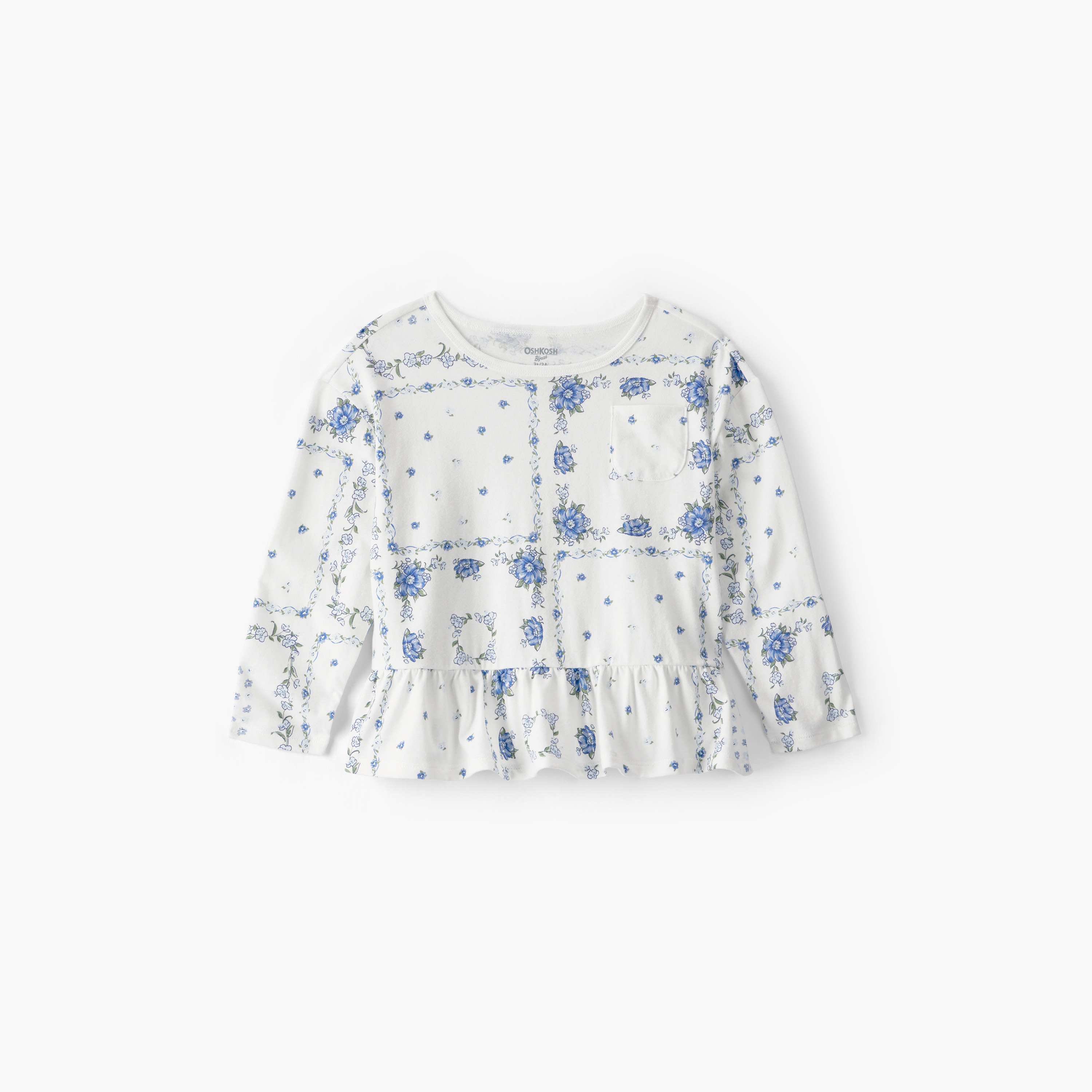 Oshkosh Full Sleeves Floral Top-girls-clothing-blousesandshirts-image-1