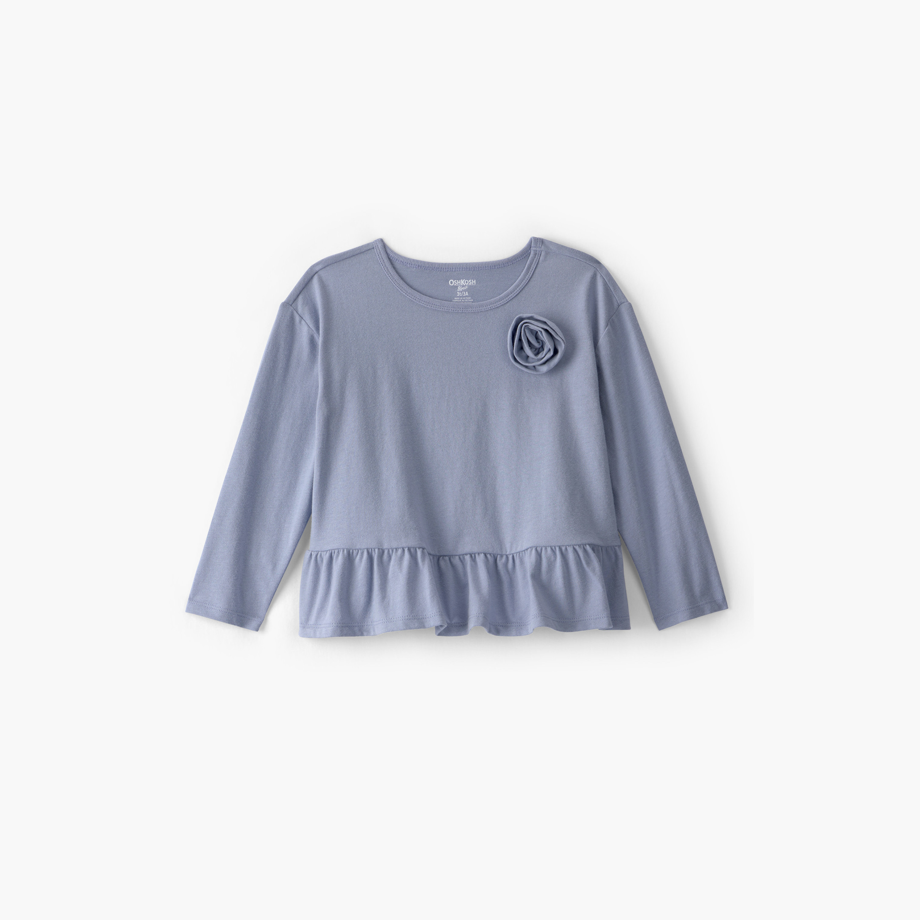 Oshkosh Full Sleeves Solid Top-girls-clothing-blousesandshirts-image-1