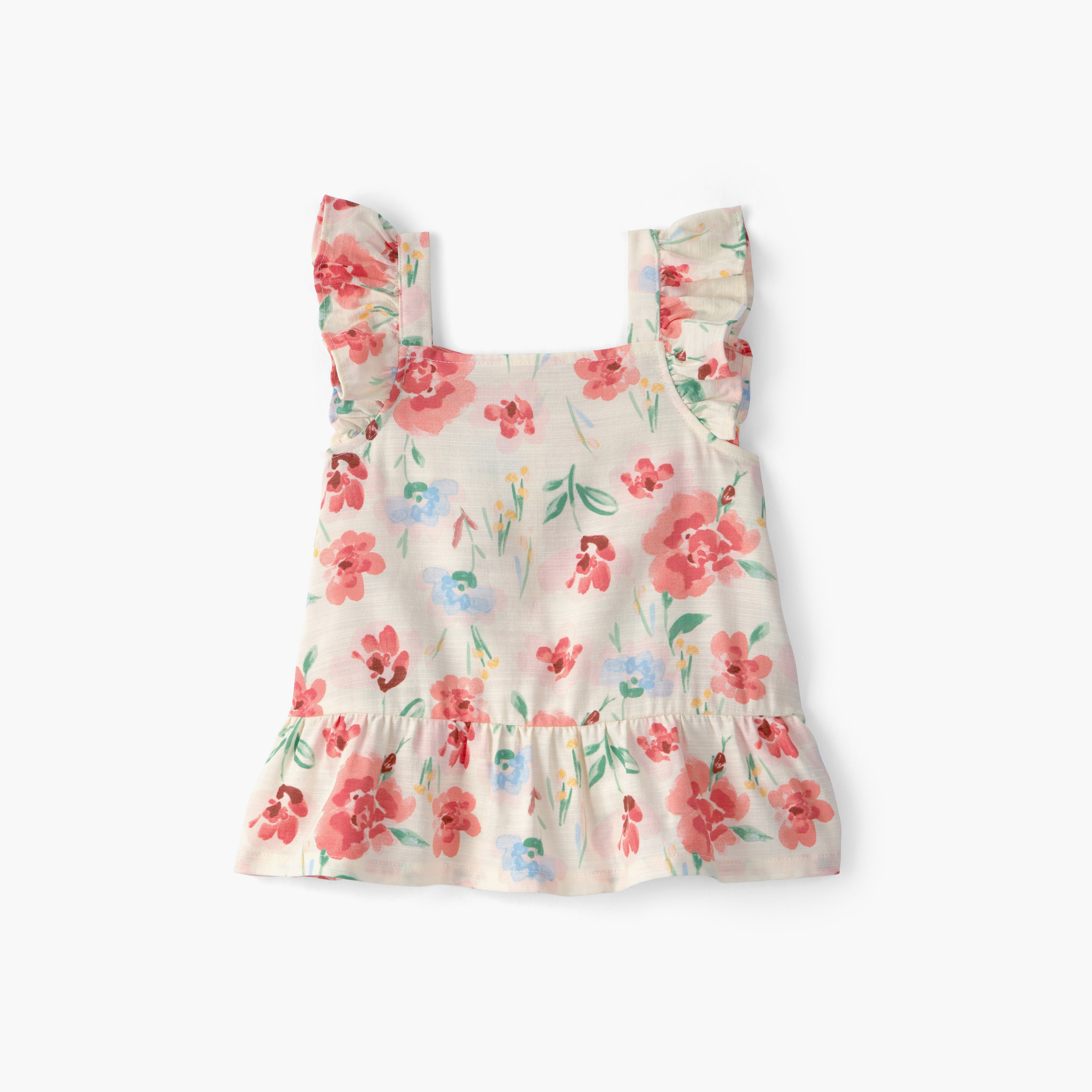 بلوزة "بيبلوم" بطبعة زهور بدون أكمام من كارترز-girls-clothing-blousesandshirts-image-1