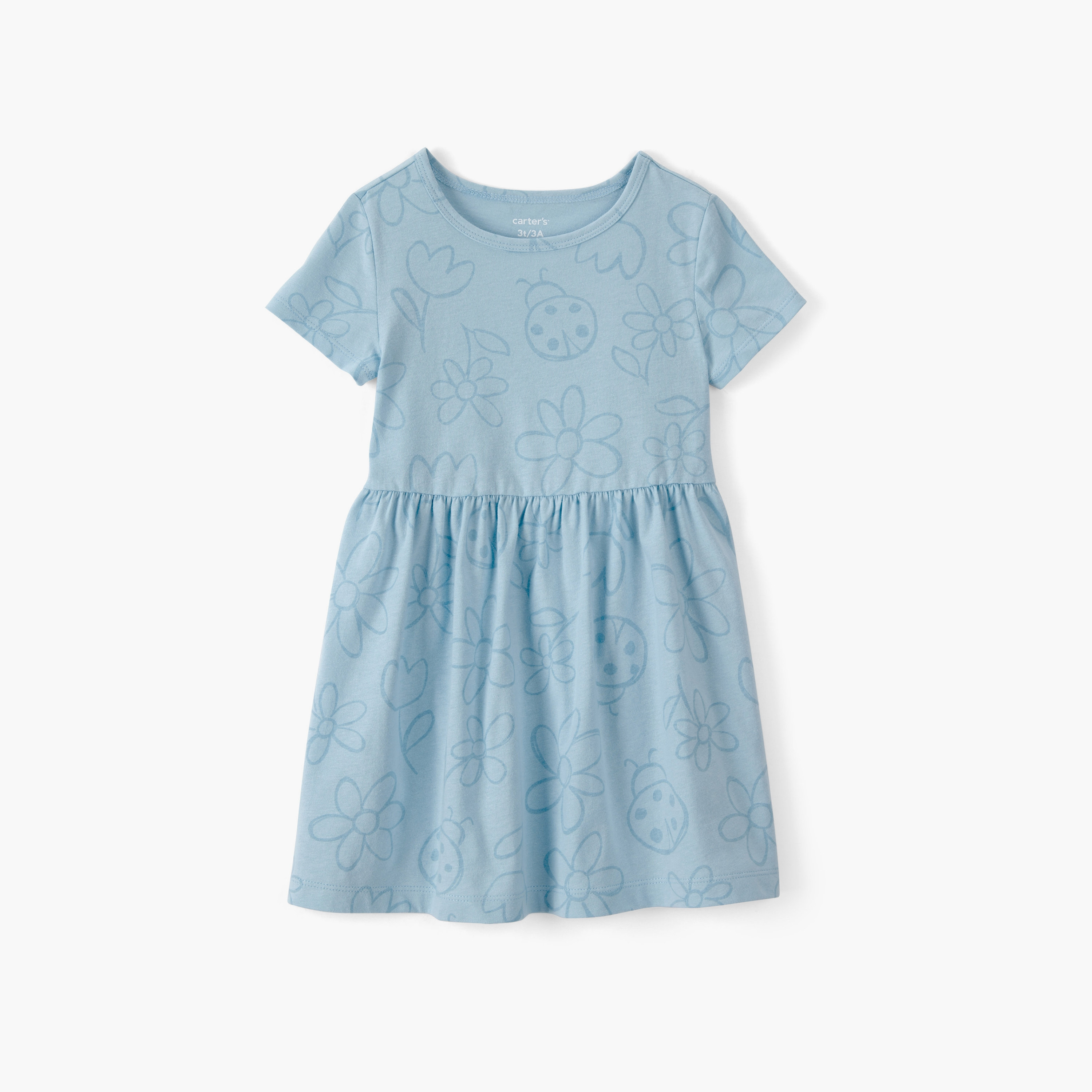 فستان بطبعة الدعسوقة والزهور من كارترز-girls-clothing-dressesandjumpsuits-image-1