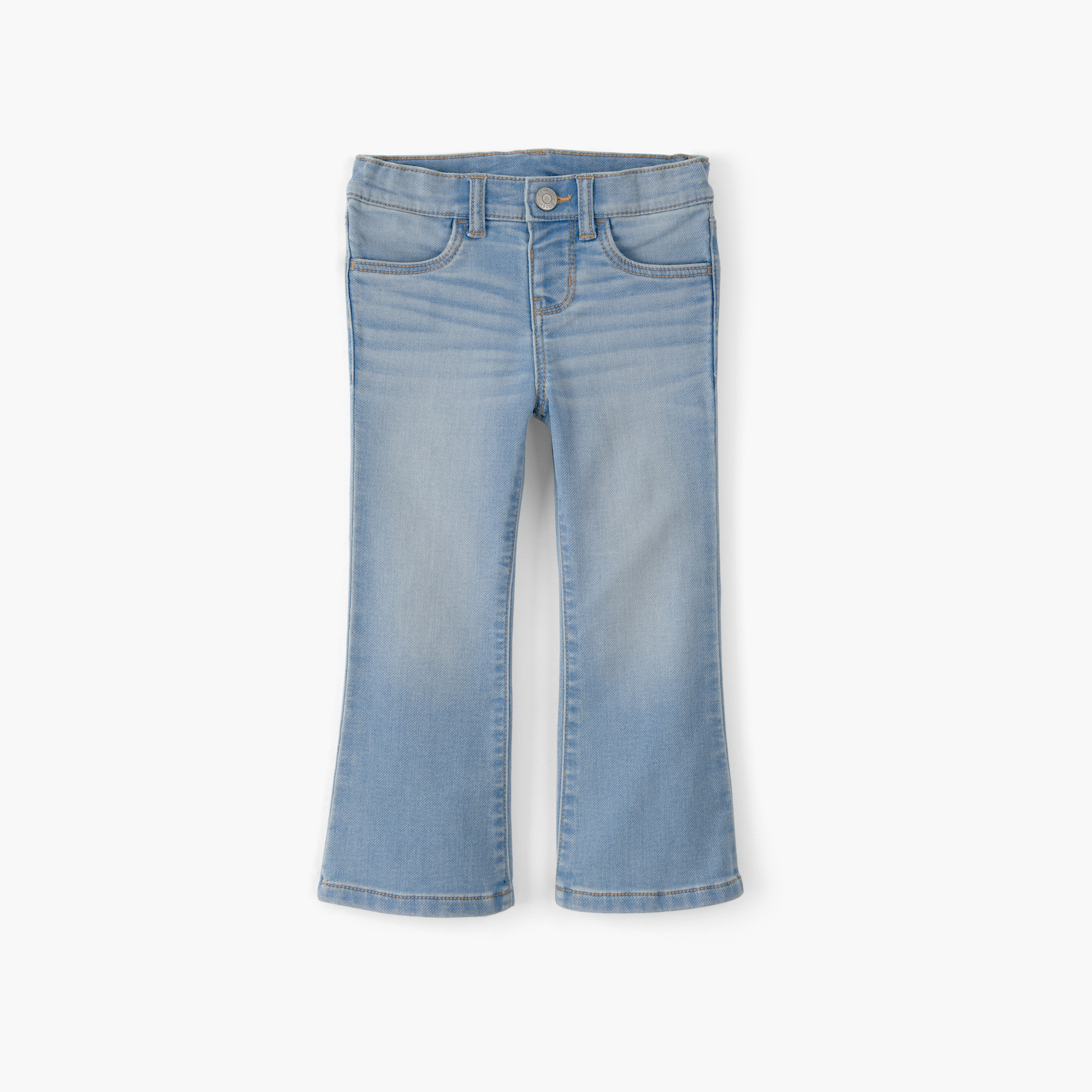 Oshkosh Solid Denim Flare Pants-girls-clothing-bottoms-joggersandtrackpants-image-1