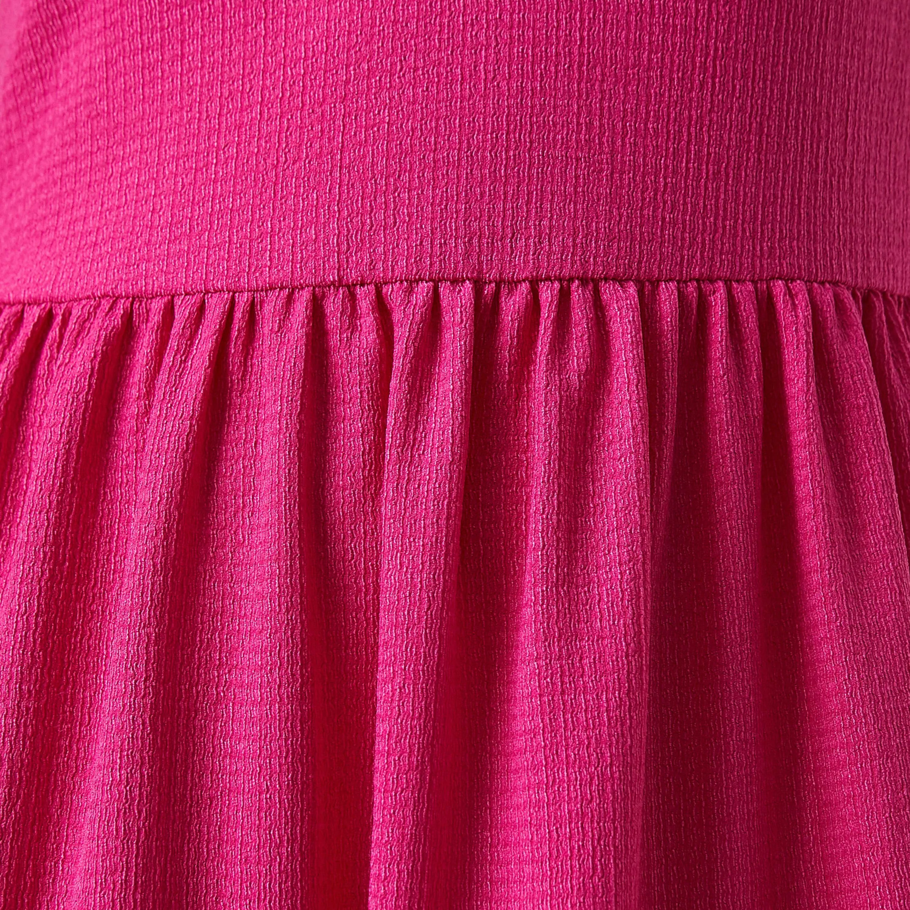 KOTON Pink Textured Fit & Flared Women's Mini Dress-women-clothing-dresses-image-6