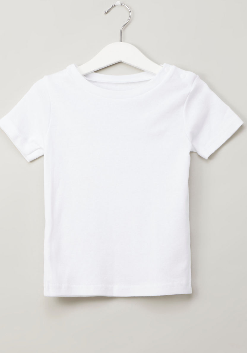 Juniors T-shirt with Round Neck and Short Sleeves-T Shirts-image-0