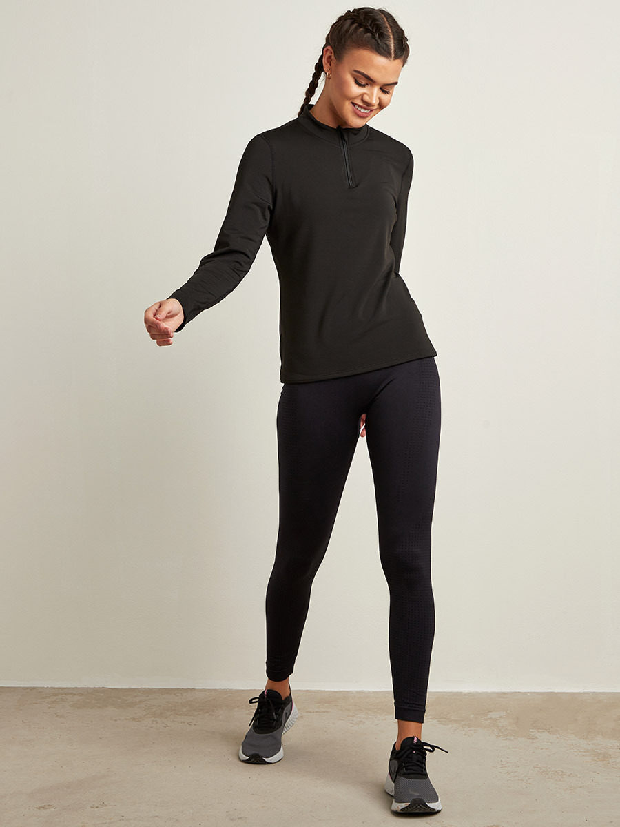 تيشيرت رياضي سادة بسحاب أمامي من ستايلي-sports-women-clothing-tshirtsandvests-image-2