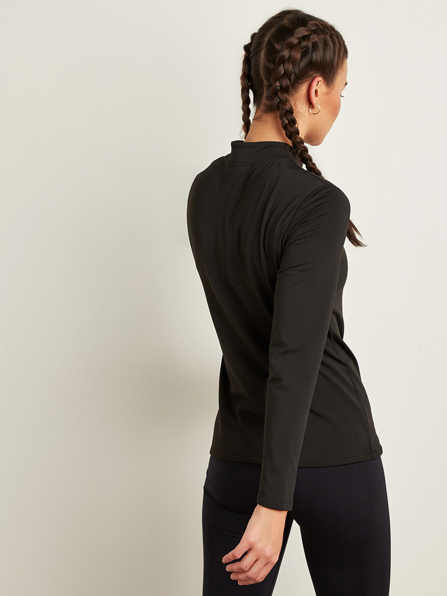 تيشيرت رياضي سادة بسحاب أمامي من ستايلي-sports-women-clothing-tshirtsandvests-image-3
