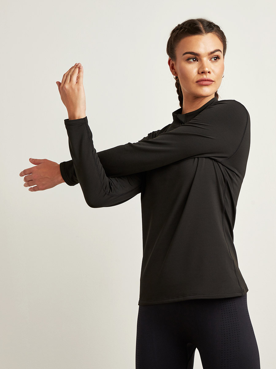 تيشيرت رياضي سادة بسحاب أمامي من ستايلي-sports-women-clothing-tshirtsandvests-image-4