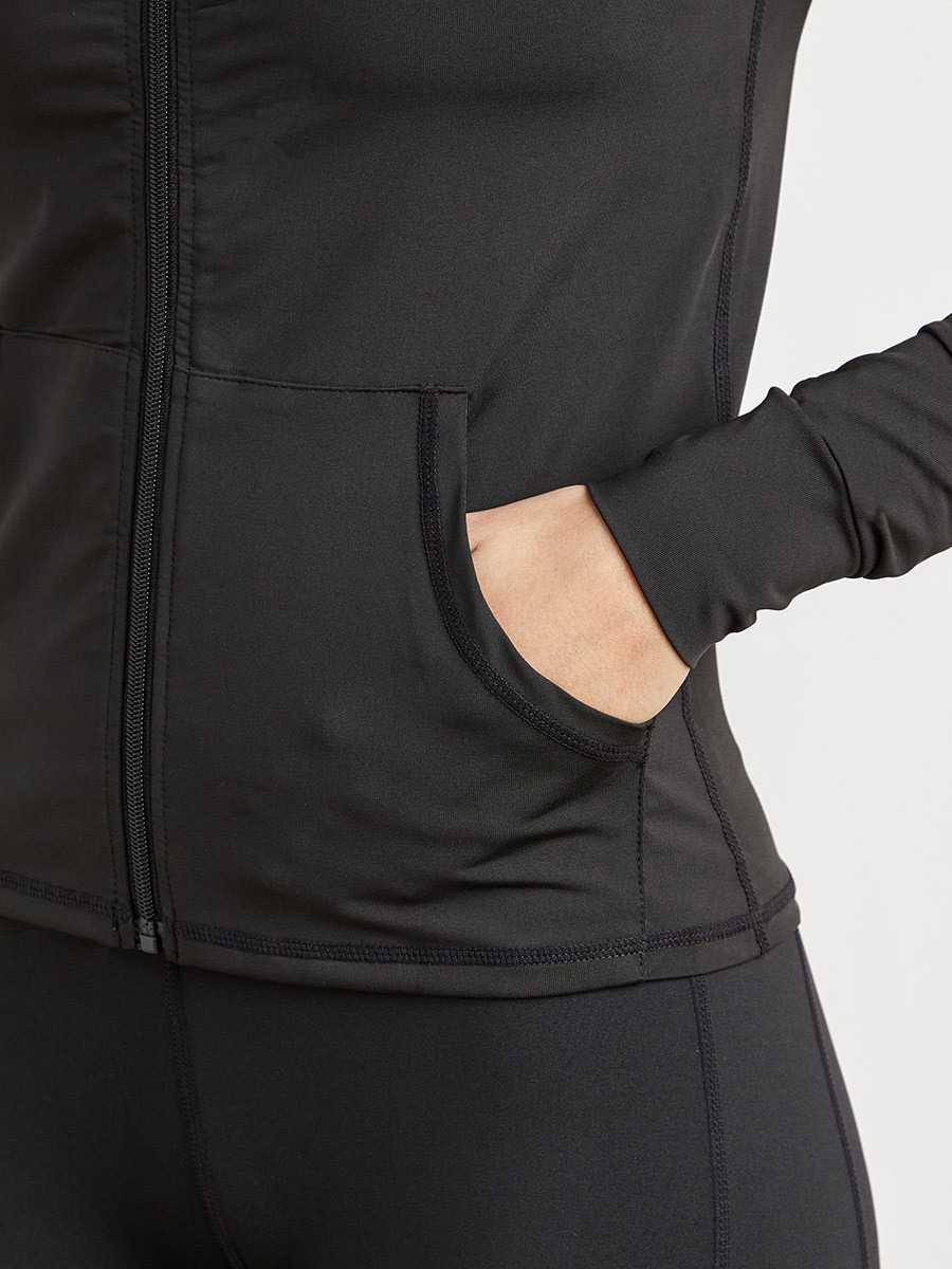 Styli Plain Hooded Jacket with Zip Closure-sports-women-clothing-hoodiesandsweatshirts-image-4
