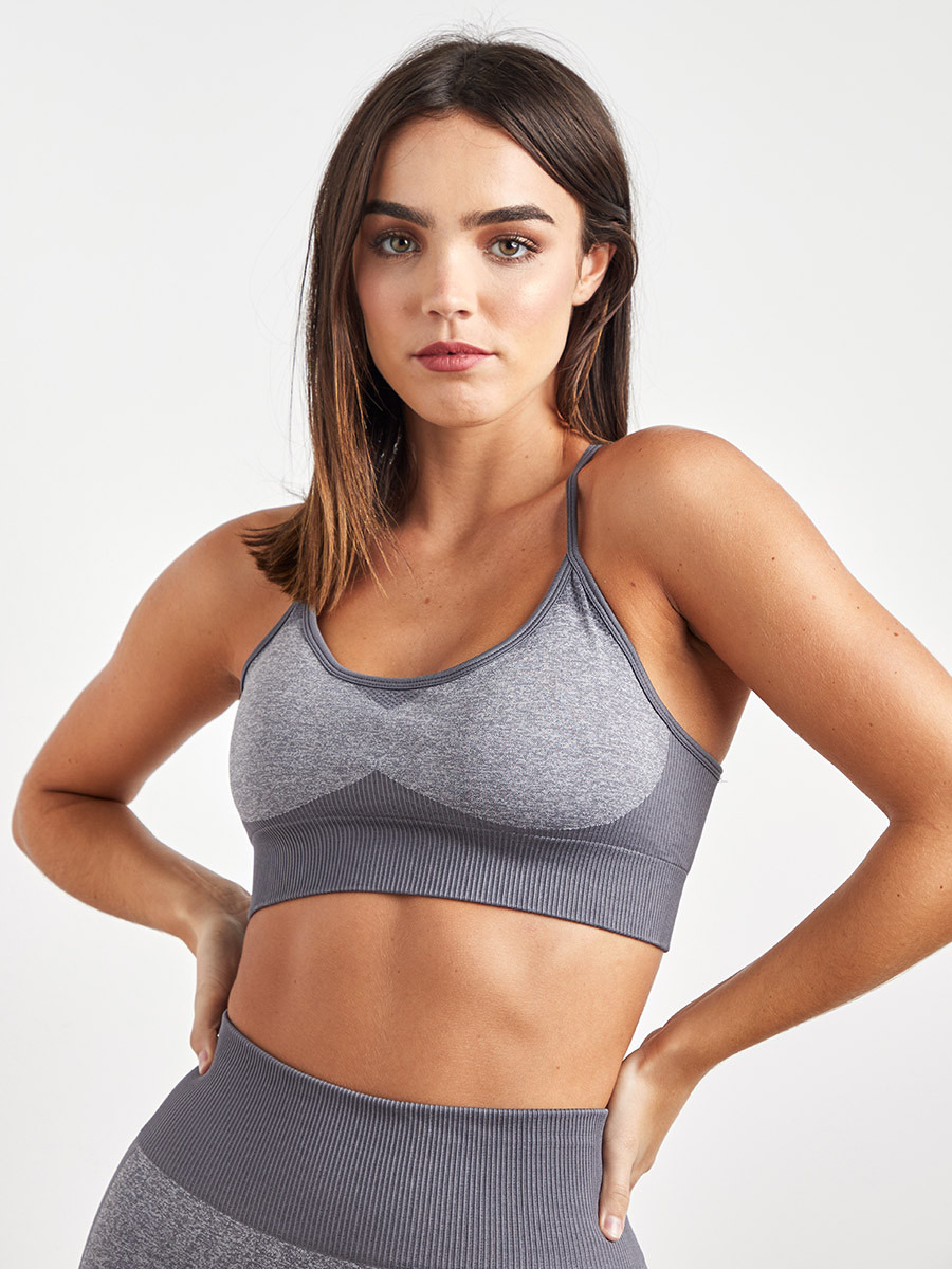 Styli Melange Cross Back Sports Bra and Active Leggings Set-women-clothing-sportswearandactivewear-sportsbras-image-2