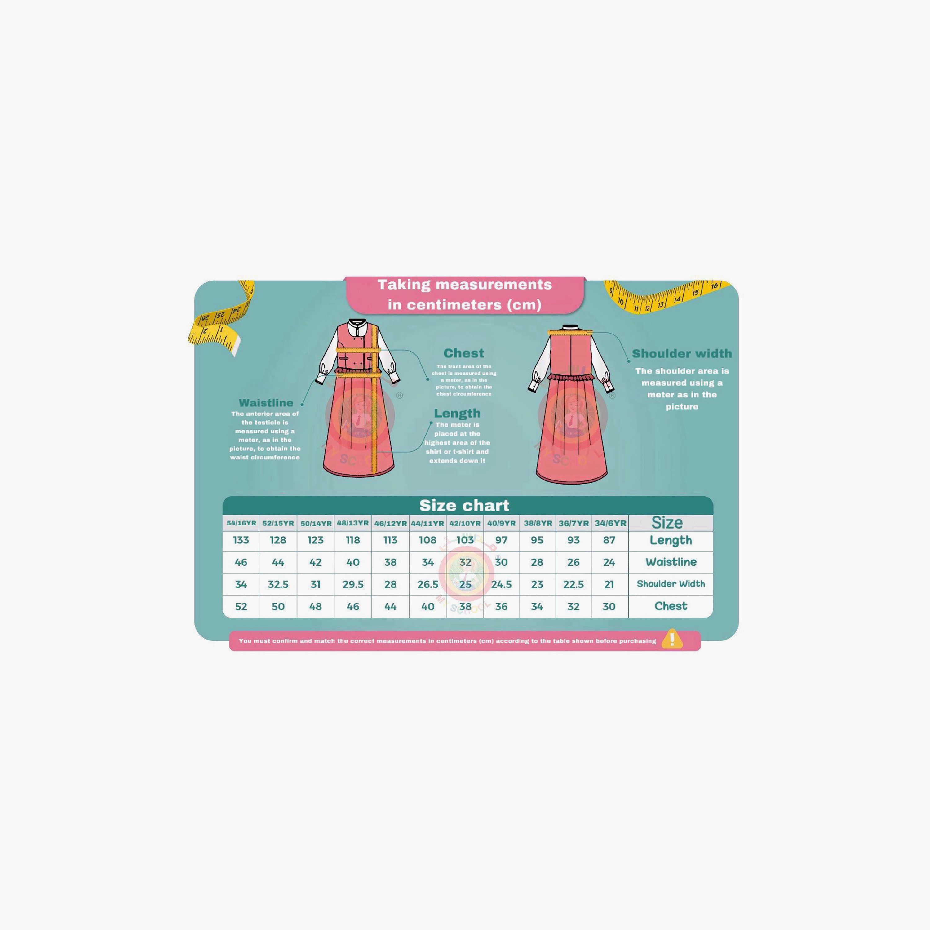 My School Sleeveless Uniform Dress with Tie-girls-clothing-schoolwear-dresses-image-7