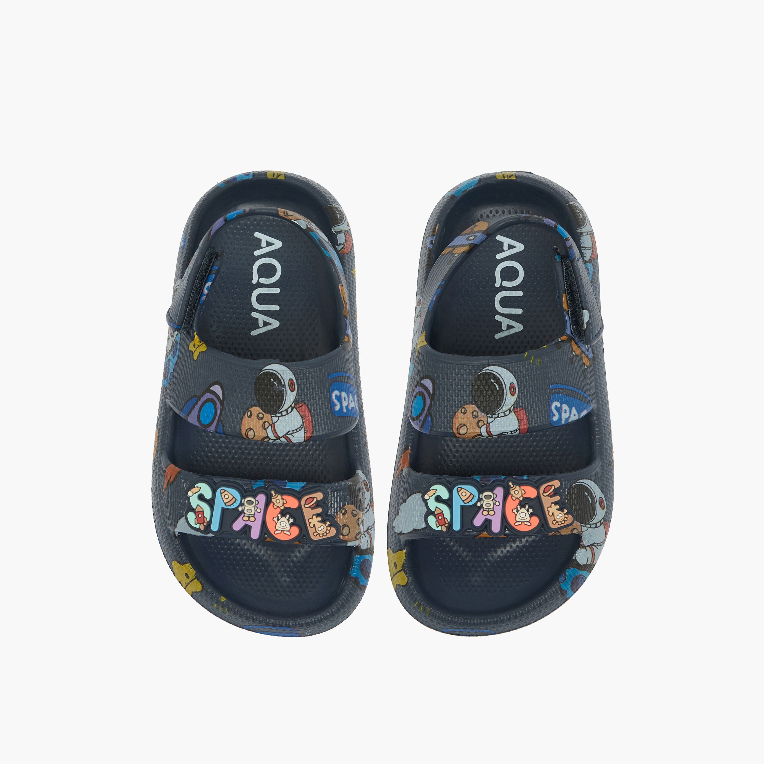 Aqua Boys Printed Hook & Loop Sandals-boys-shoes-sandals-image-1