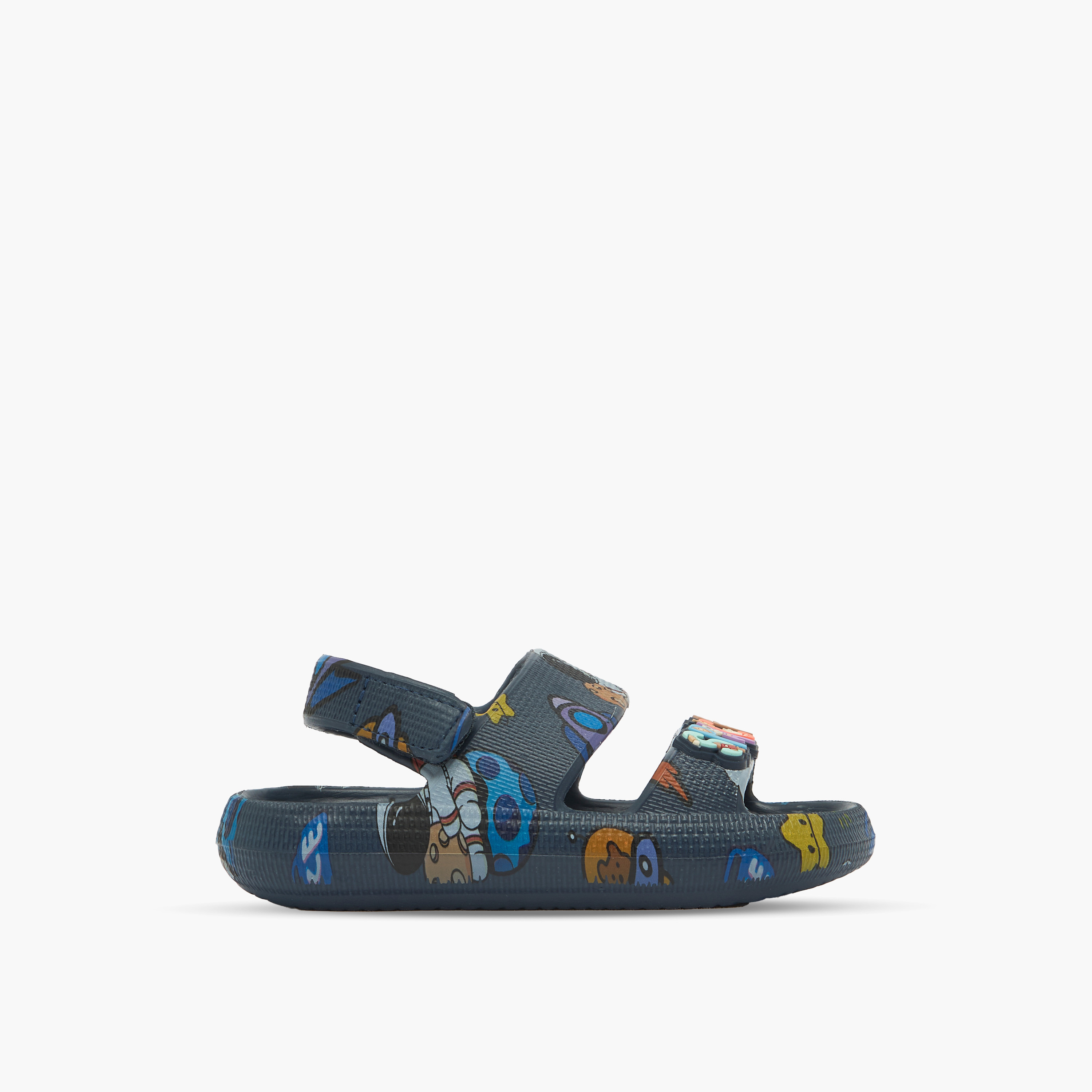 Aqua Boys Printed Hook & Loop Sandals-boys-shoes-sandals-image-2