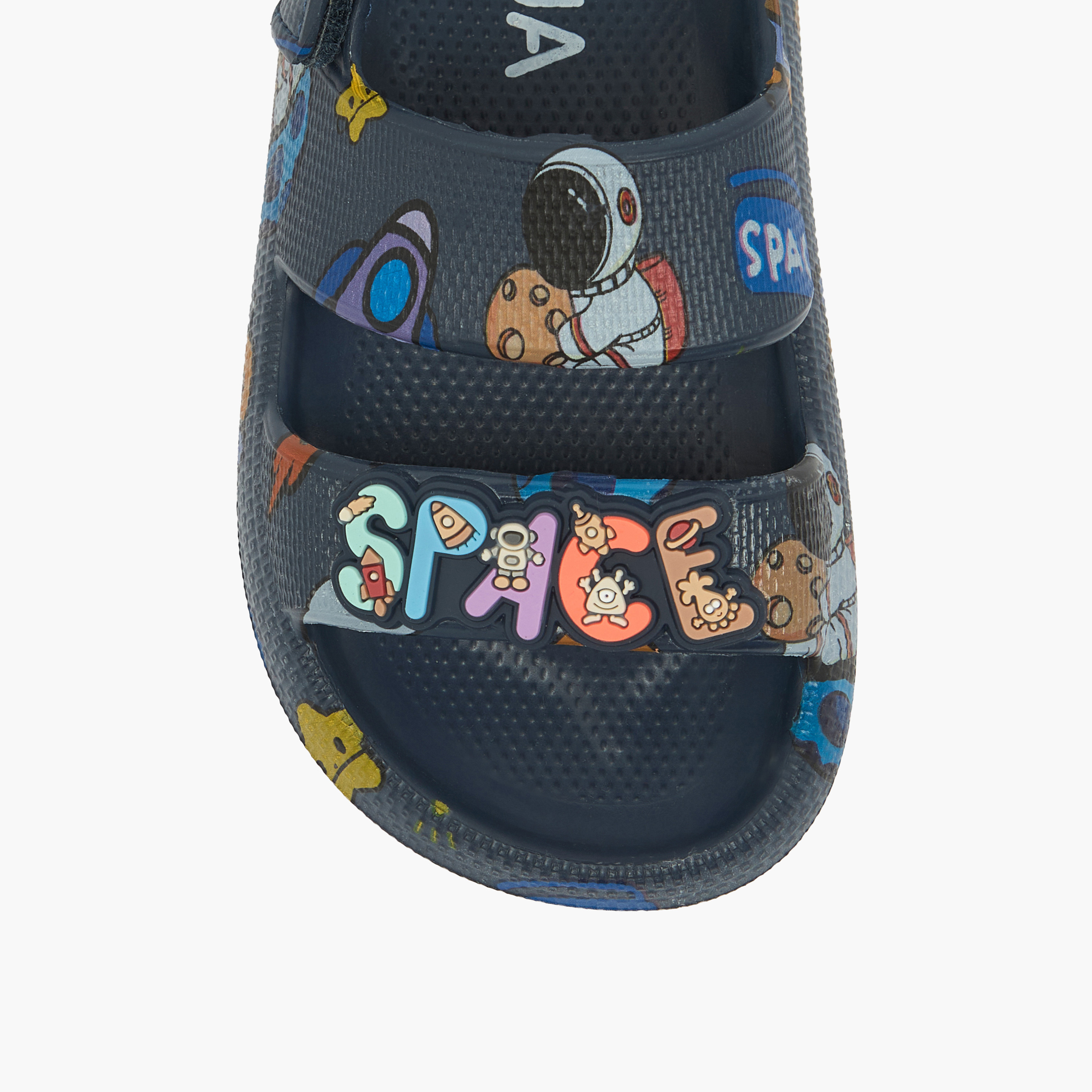 Aqua Boys Printed Hook & Loop Sandals-boys-shoes-sandals-image-3