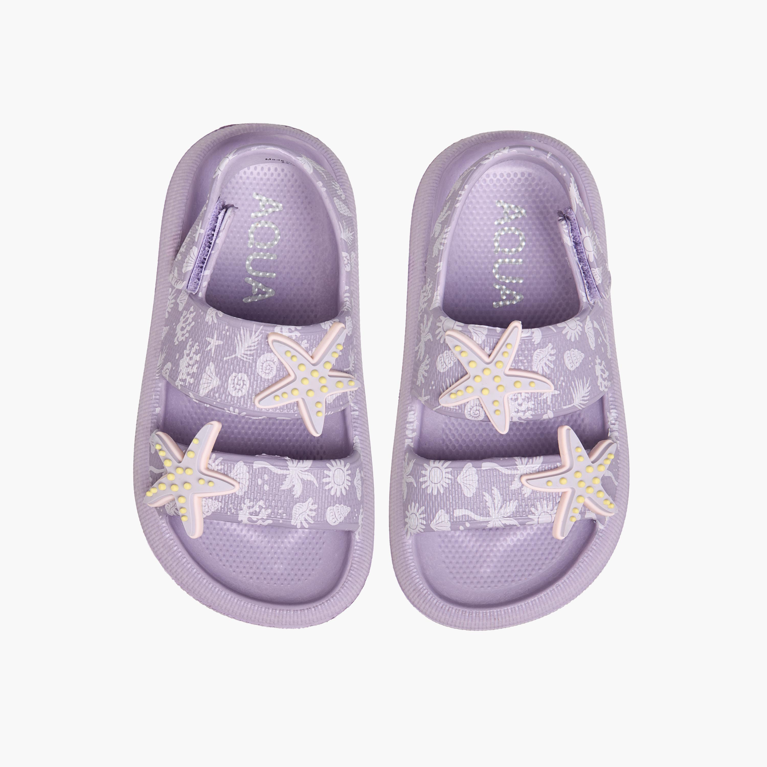 صندل كلوج بشريط إغلاق لاصق للبنات من أكوا-girls-shoes-flipflopsandslides-image-1