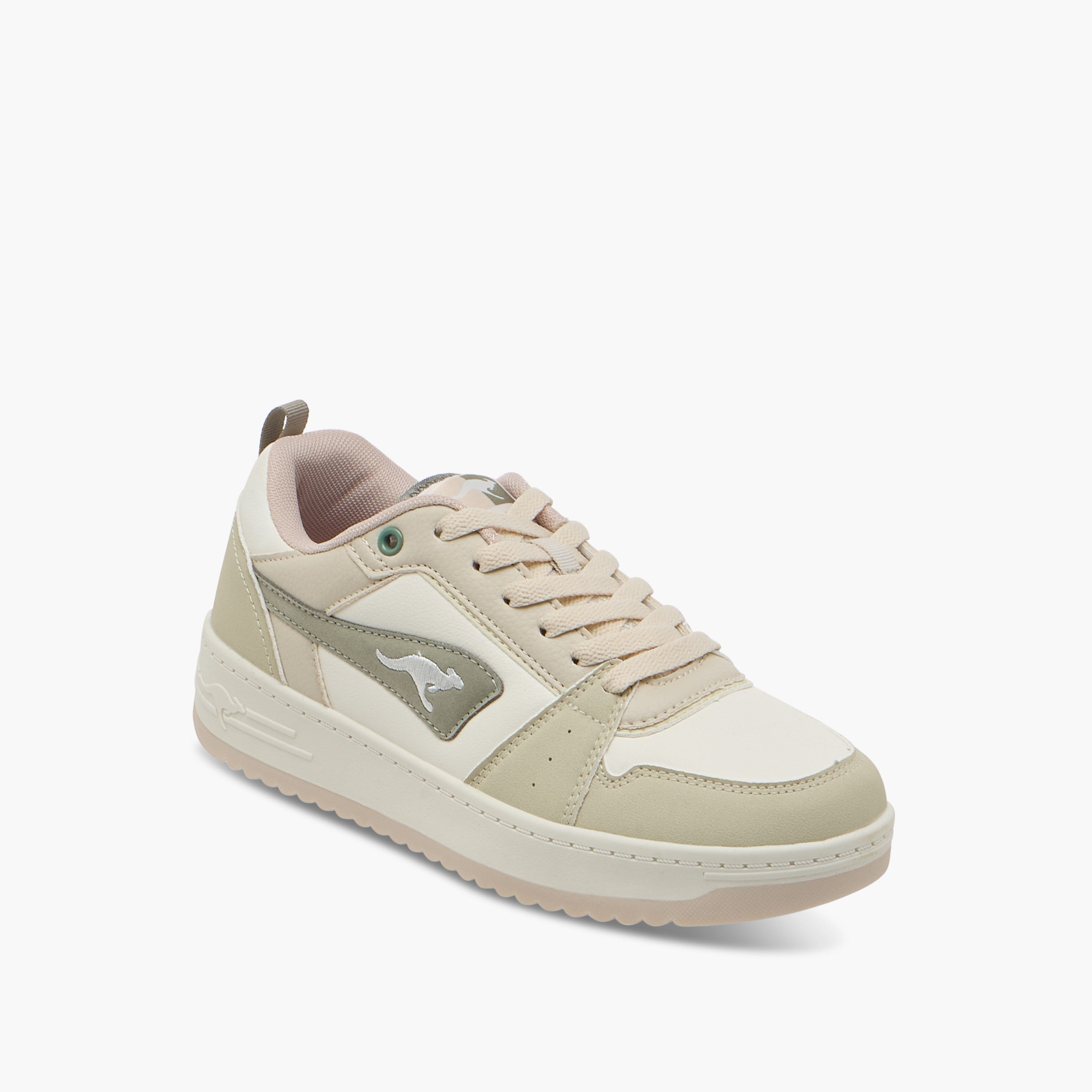 KangaROOS Women's Panelled Sneakers with Lace-Up Closure-women-shoes-sneakers-image-2