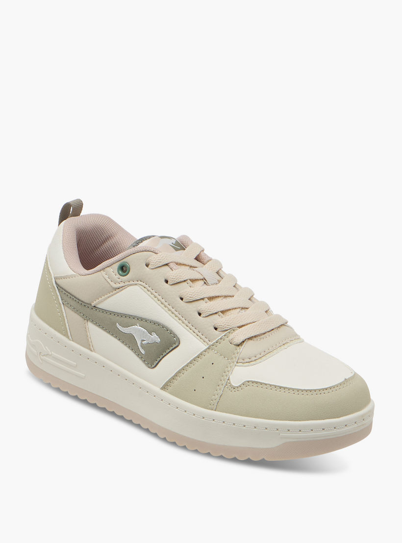 KangaROOS Women's Panelled Sneakers with Lace-Up Closure-women-shoes-sneakers-image-2