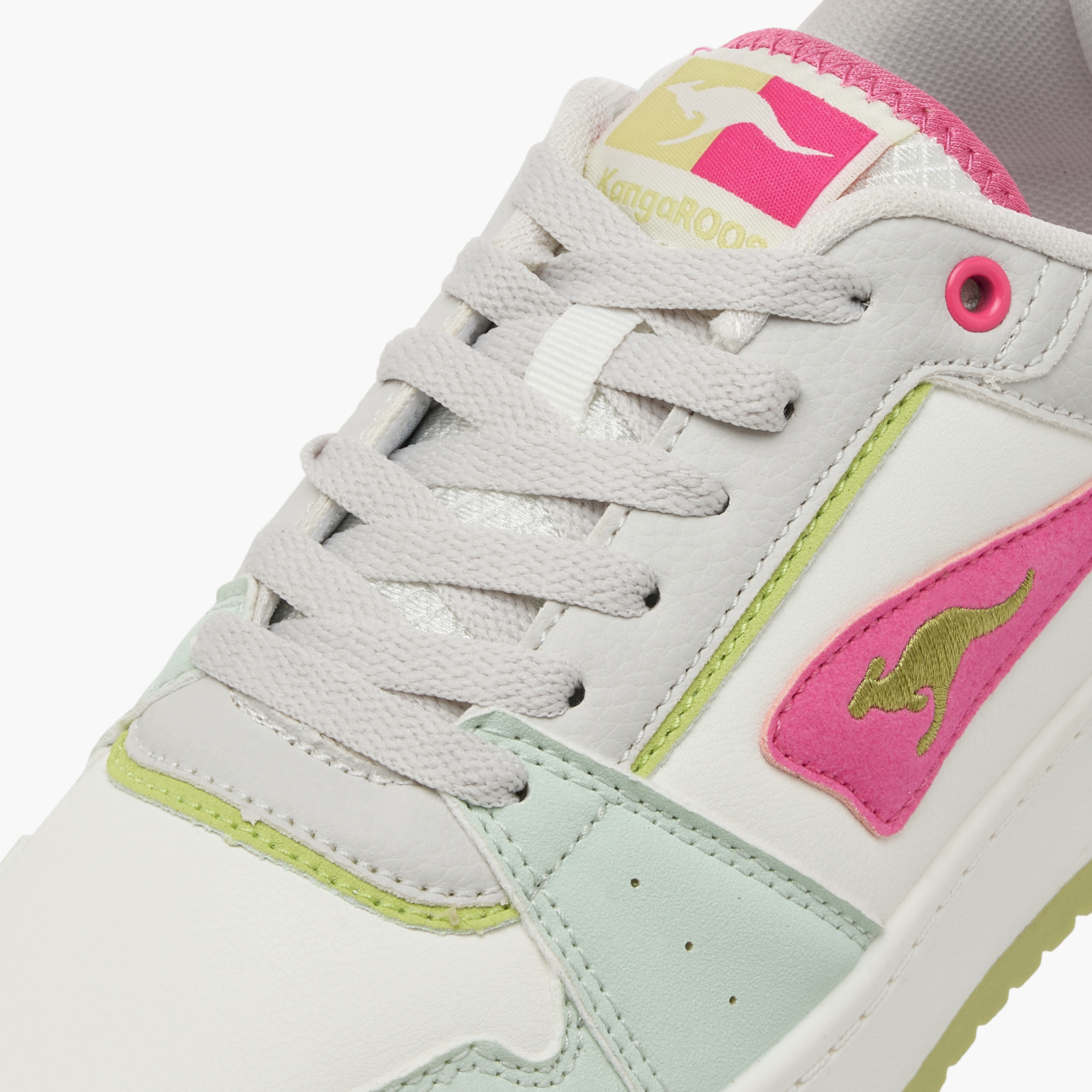 KangaROOS Women's Panelled Sneakers with Lace-Up Closure-women-shoes-sneakers-image-4