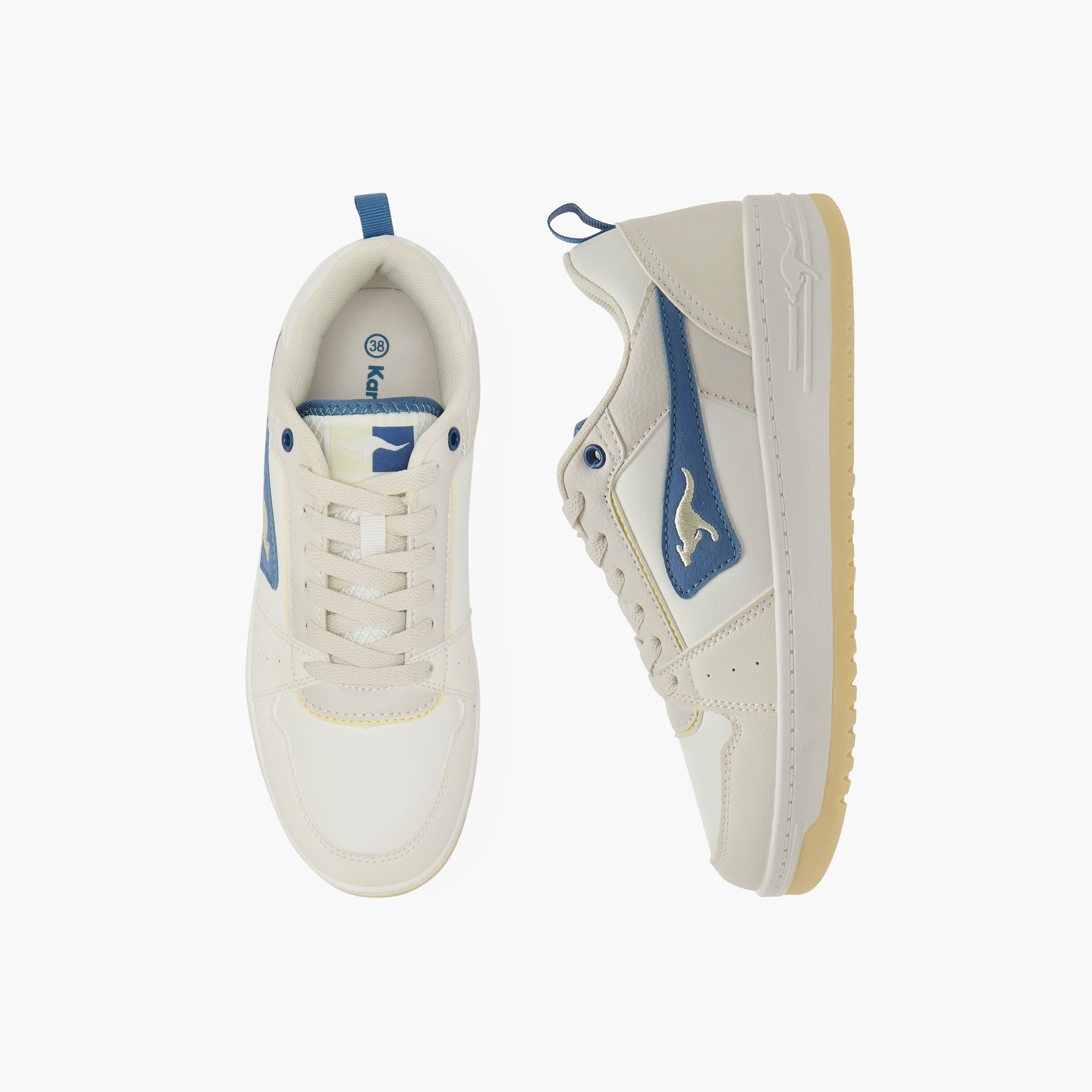 KangaROOS Women's Panelled Sneakers with Lace-Up Closure-women-shoes-sneakers-image-1
