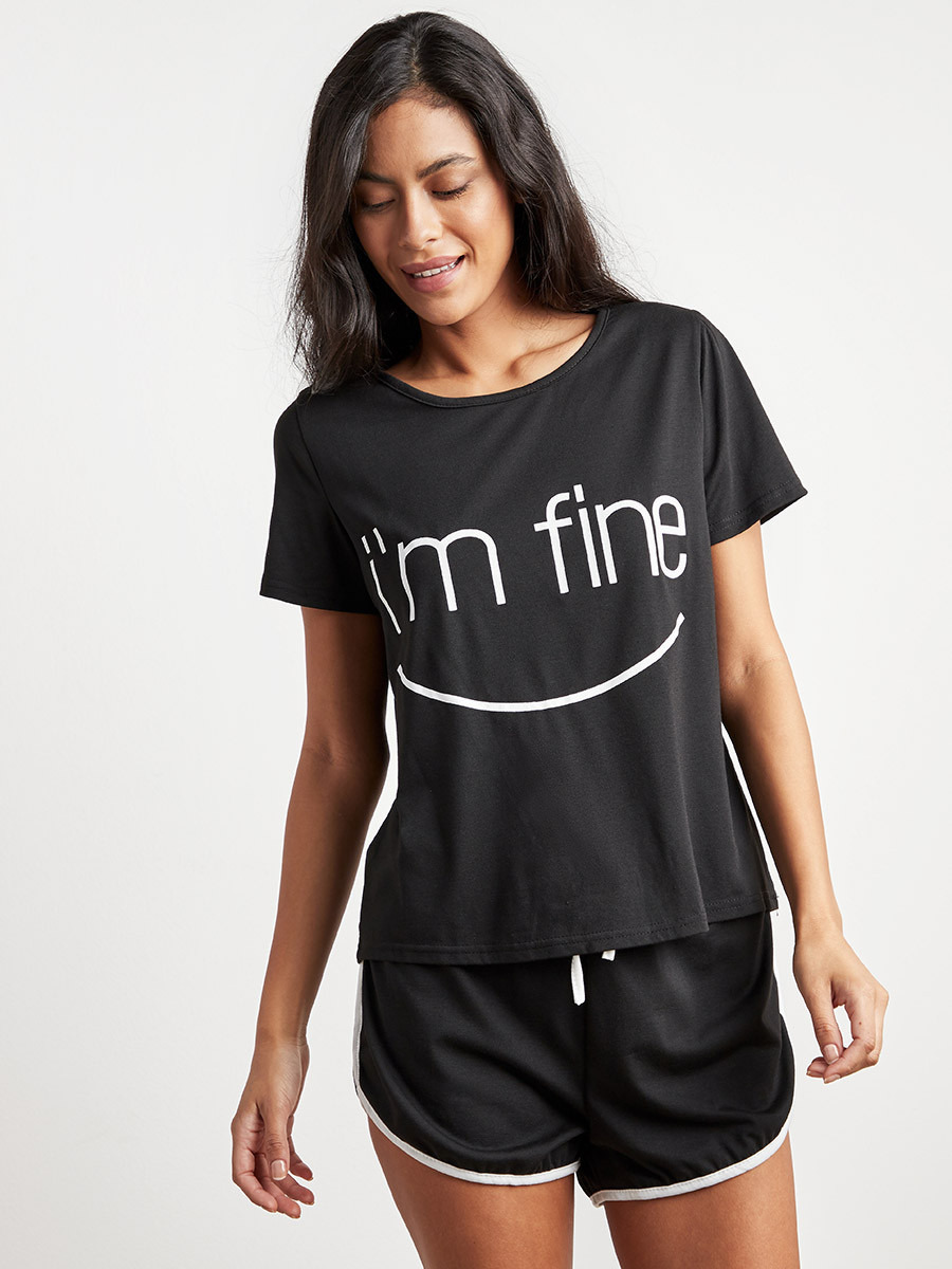 Styli Printed Round Neck T-Shirt and Shorts Set-women-clothing-nightwear-pyjamas-longsets-image-4