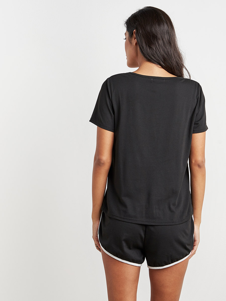 Styli Printed Round Neck T-Shirt and Shorts Set-women-clothing-nightwear-pyjamas-longsets-image-5