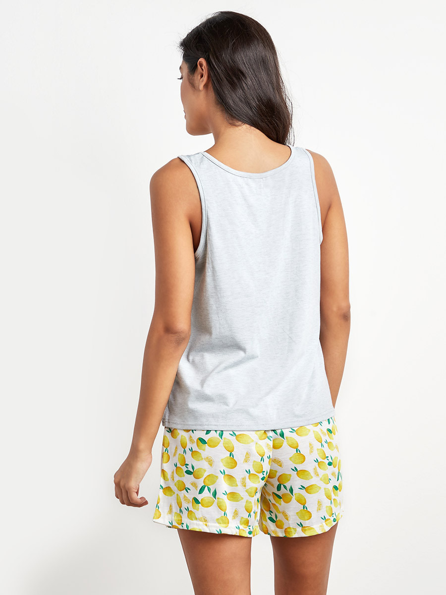 طقم بيجاما تيشرت كت وشورت من ستايلي-women-clothing-nightwear-pyjamas-bottoms-image-4