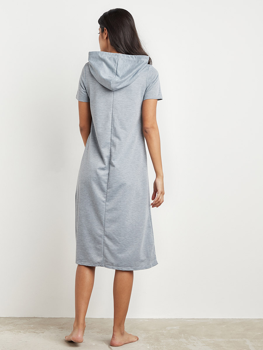 Styli Slogan Printed Hooded Nightdress-women-clothing-nightwear-nighties-image-3