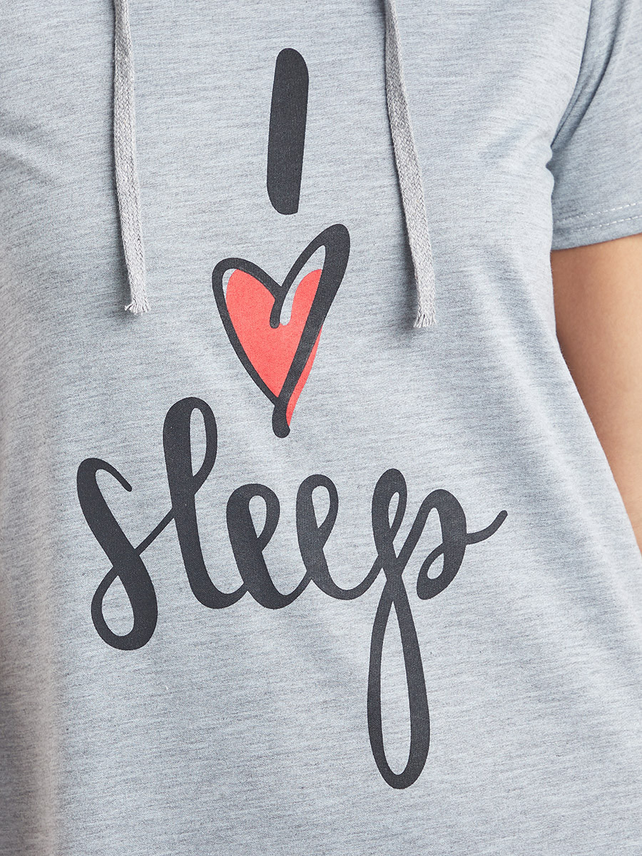 Styli Slogan Printed Hooded Nightdress-women-clothing-nightwear-nighties-image-4