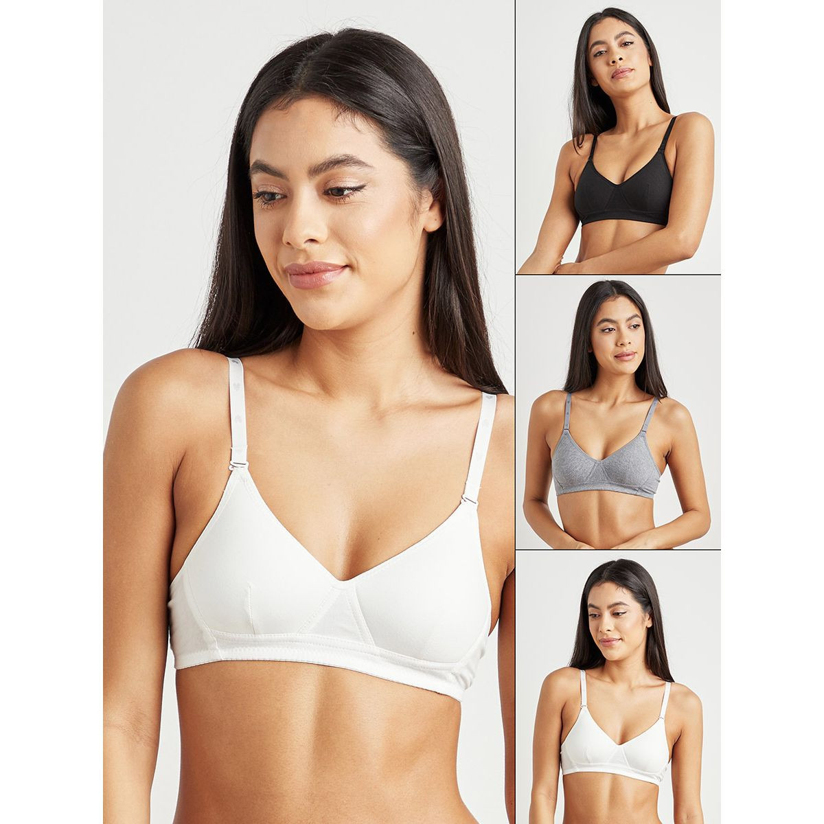 مجموعة من 3 صدرية قطن من ستايلي-women-clothing-lingerie-bras-image-1